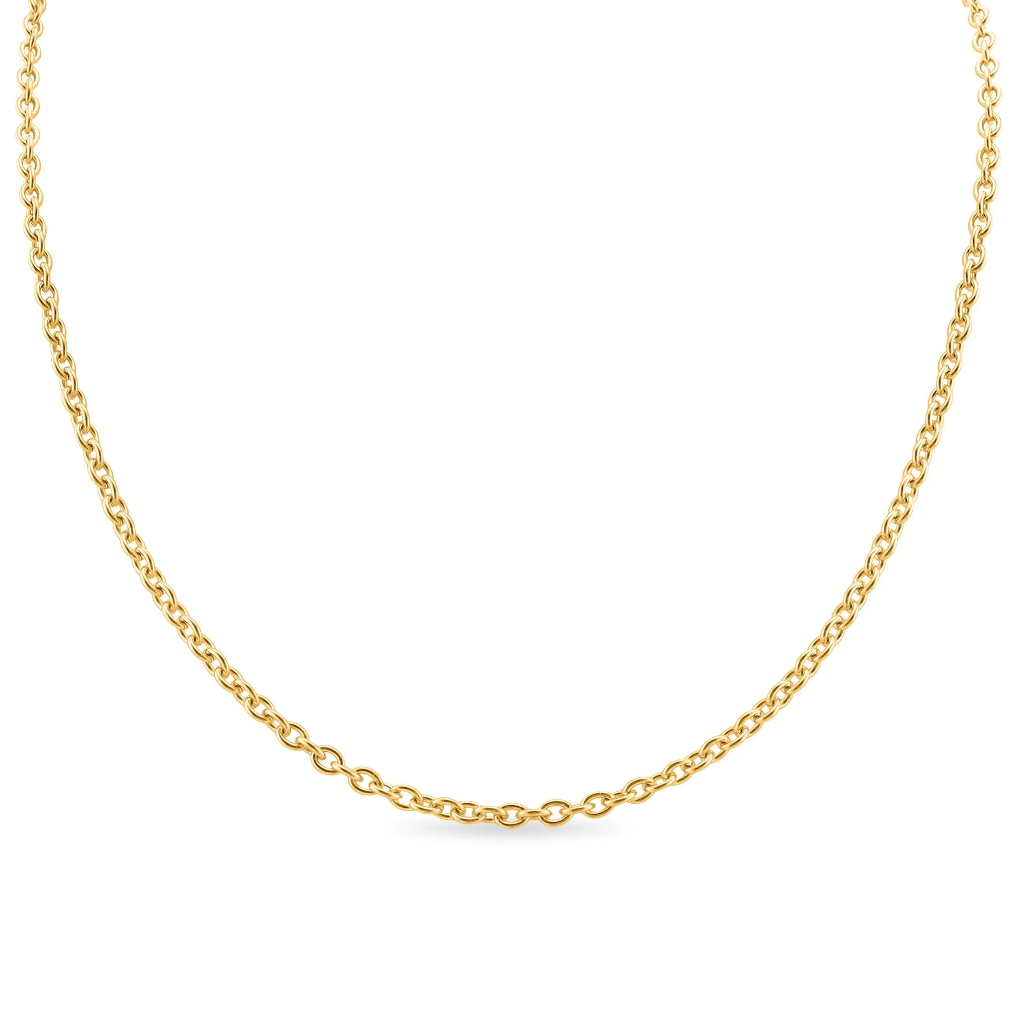 10 Pack - Gold 13 2" Stainless Steel Loop Chain Necklace / CHN3011