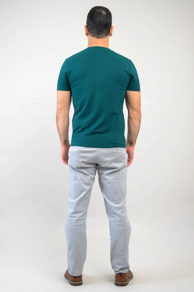 Adam Short Sleeve Shirt, Teal, Bamboo