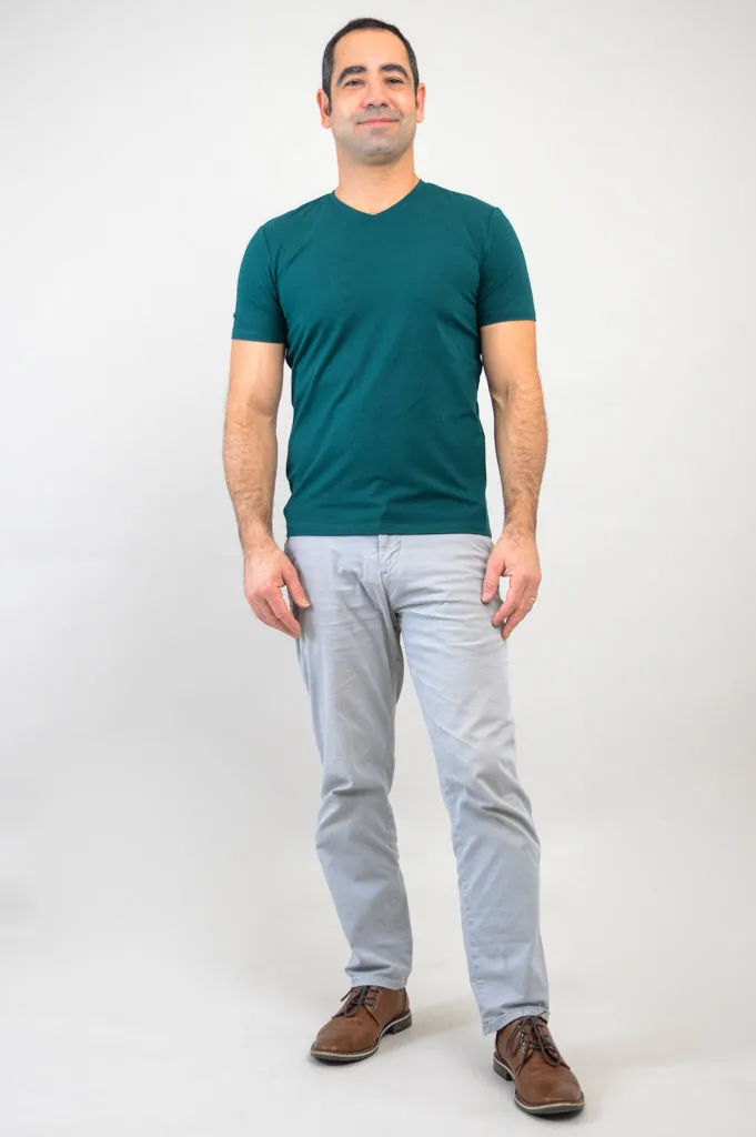 Adam Short Sleeve Shirt, Teal, Bamboo