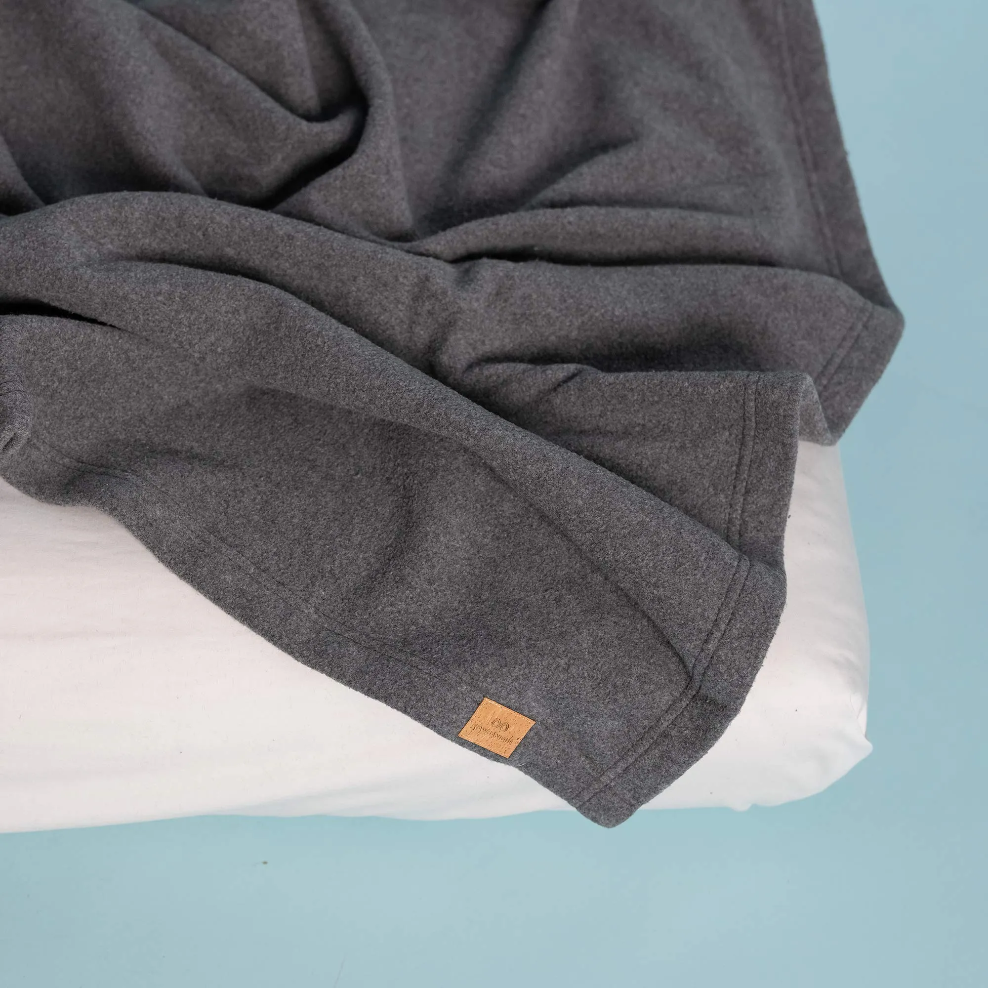 Organic Cotton Fleece Baby Receiving Blankets - 100% Biodegradable, No Elastic, Latex, Polyamide, or Synthetics