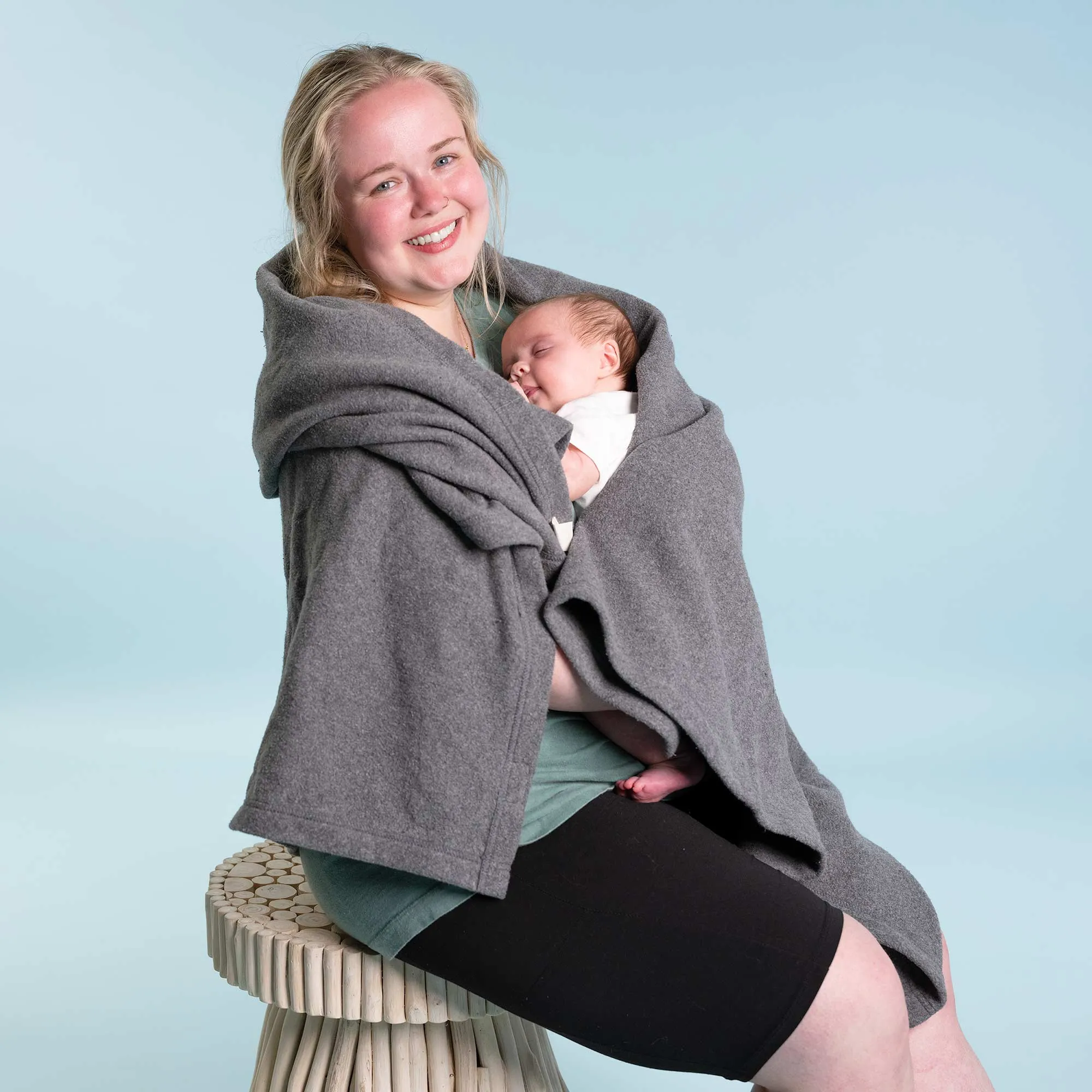 Organic Cotton Fleece Baby Receiving Blankets - 100% Biodegradable, No Elastic, Latex, Polyamide, or Synthetics