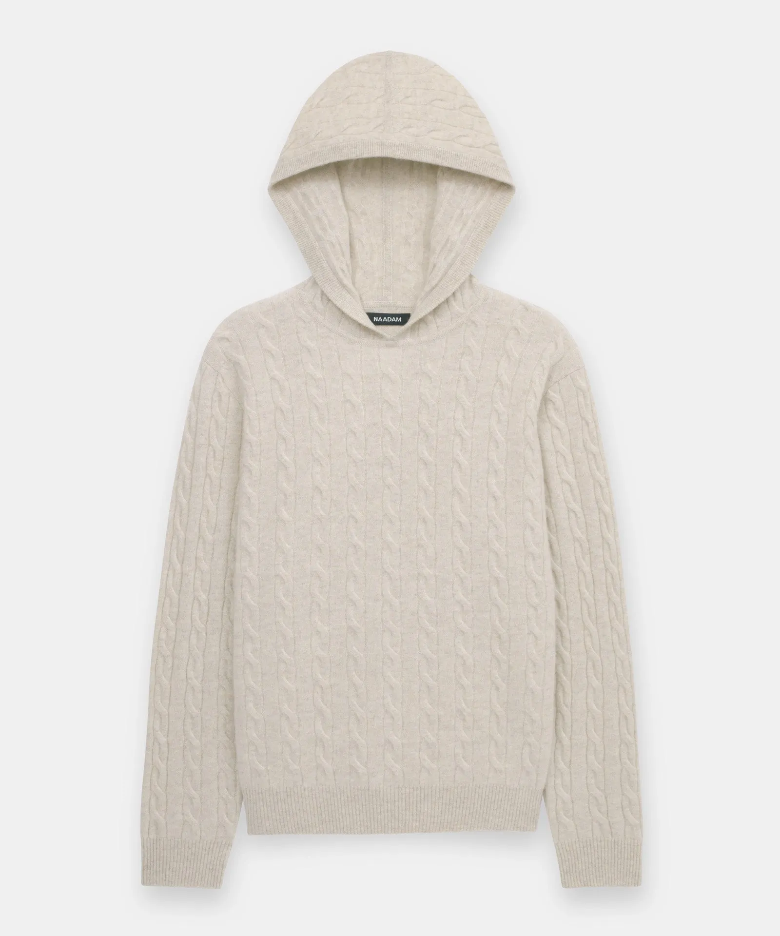 Cashmere Cable Knit Hoodie