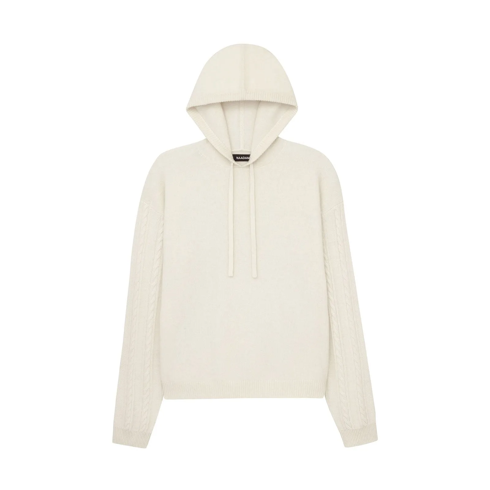 Cashmere Cable Sleeve Hoodie