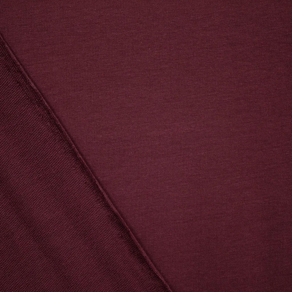 Classic Cotton Jersey French Terry Solid Wine