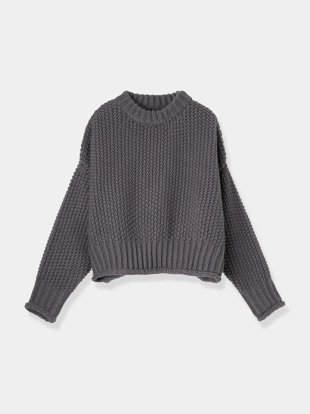 Cropped knit tops