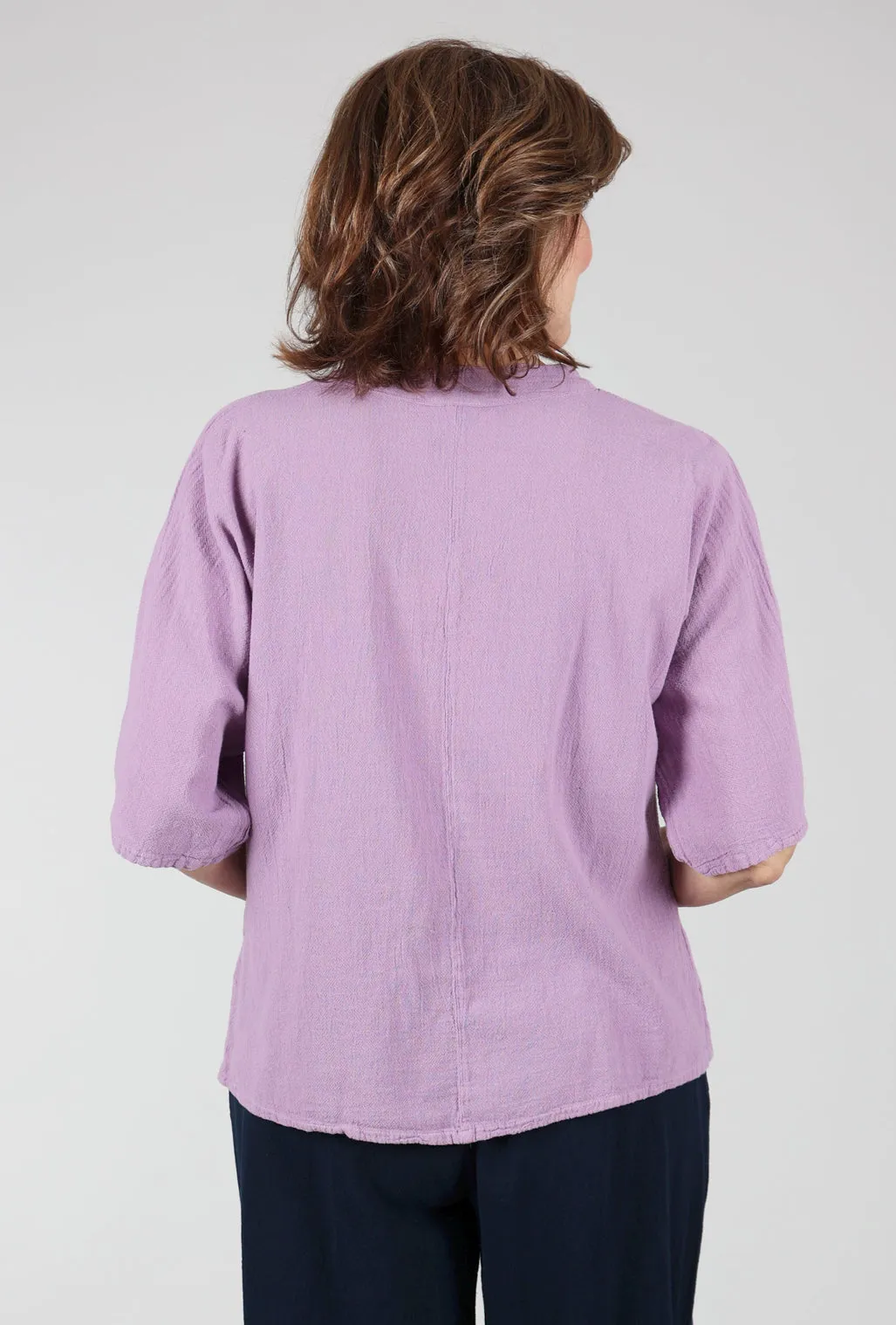 Diagonal Button Detail Top, Orchid