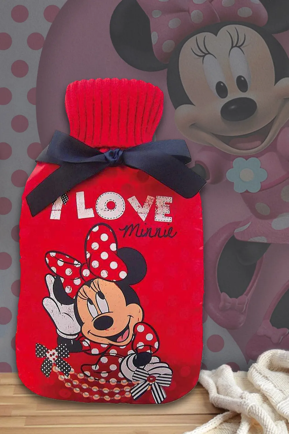 Disney Minnie Mouse Hot Water Bottle & cover set 2LTR