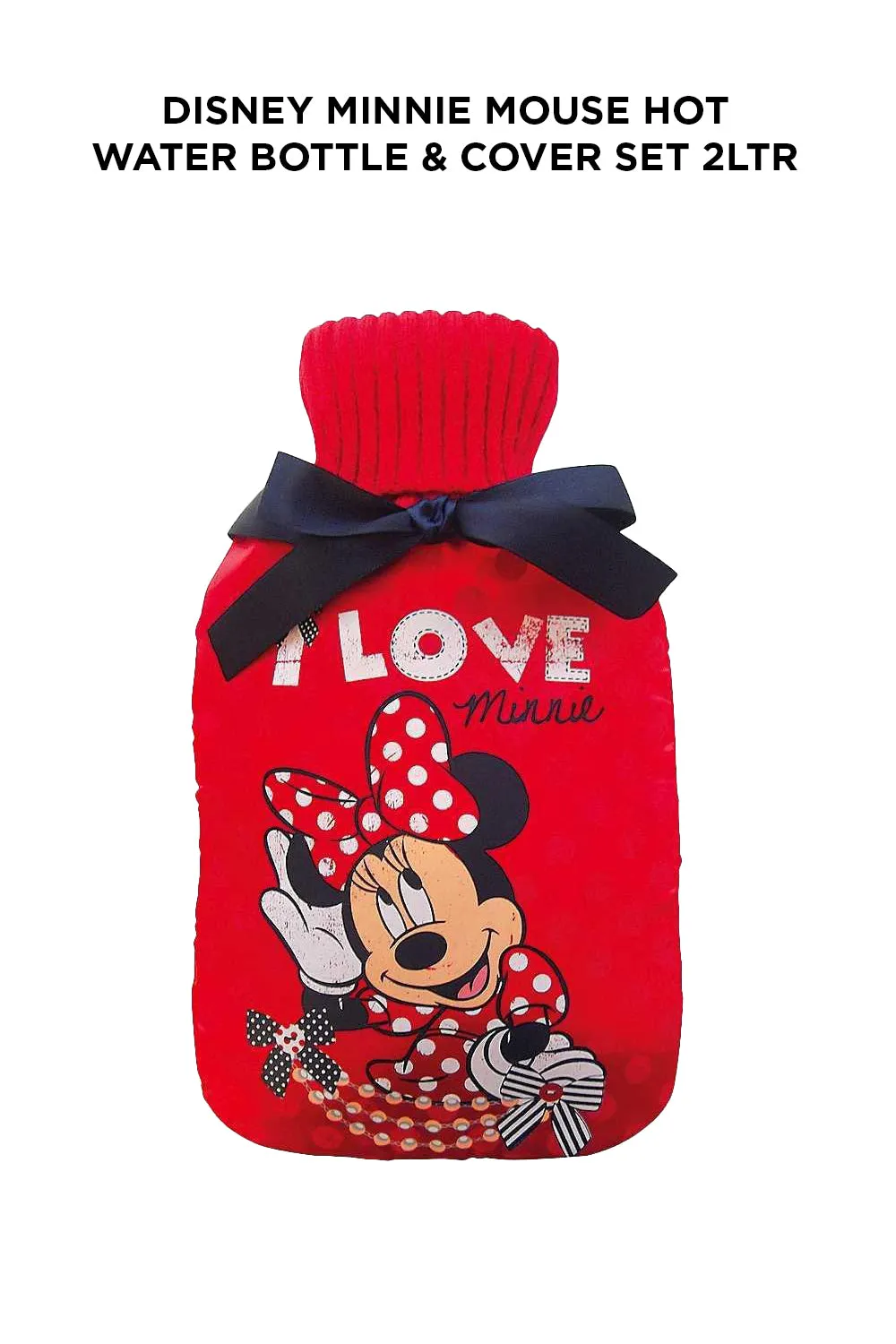 Disney Minnie Mouse Hot Water Bottle & cover set 2LTR