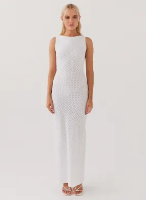 Etoile Knit Maxi Dress - White