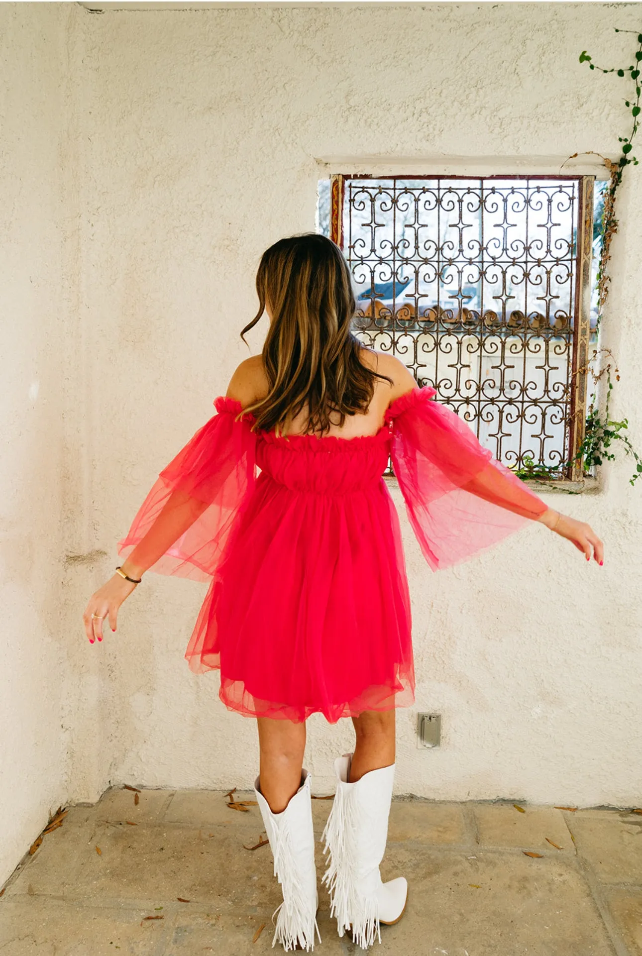 Explore Places Tulle Dress - Coral