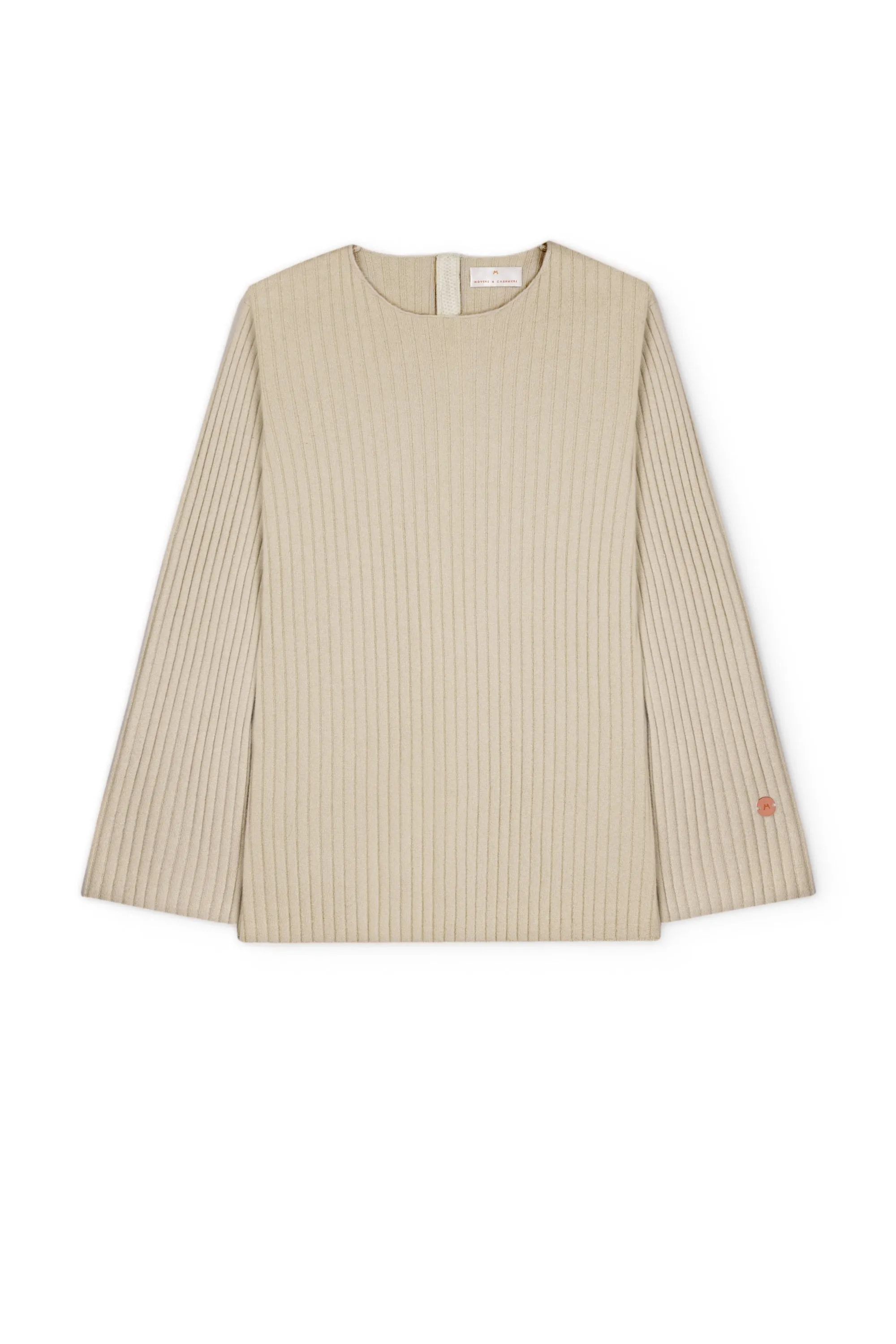 Get Set Oversized Ribbed Cashmere Sweater - Sand