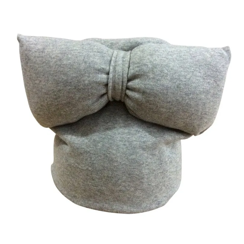 Girls Oversized Bow Beanie Hat   Scarf With Tassels - ONLY 5 LEFT !!!