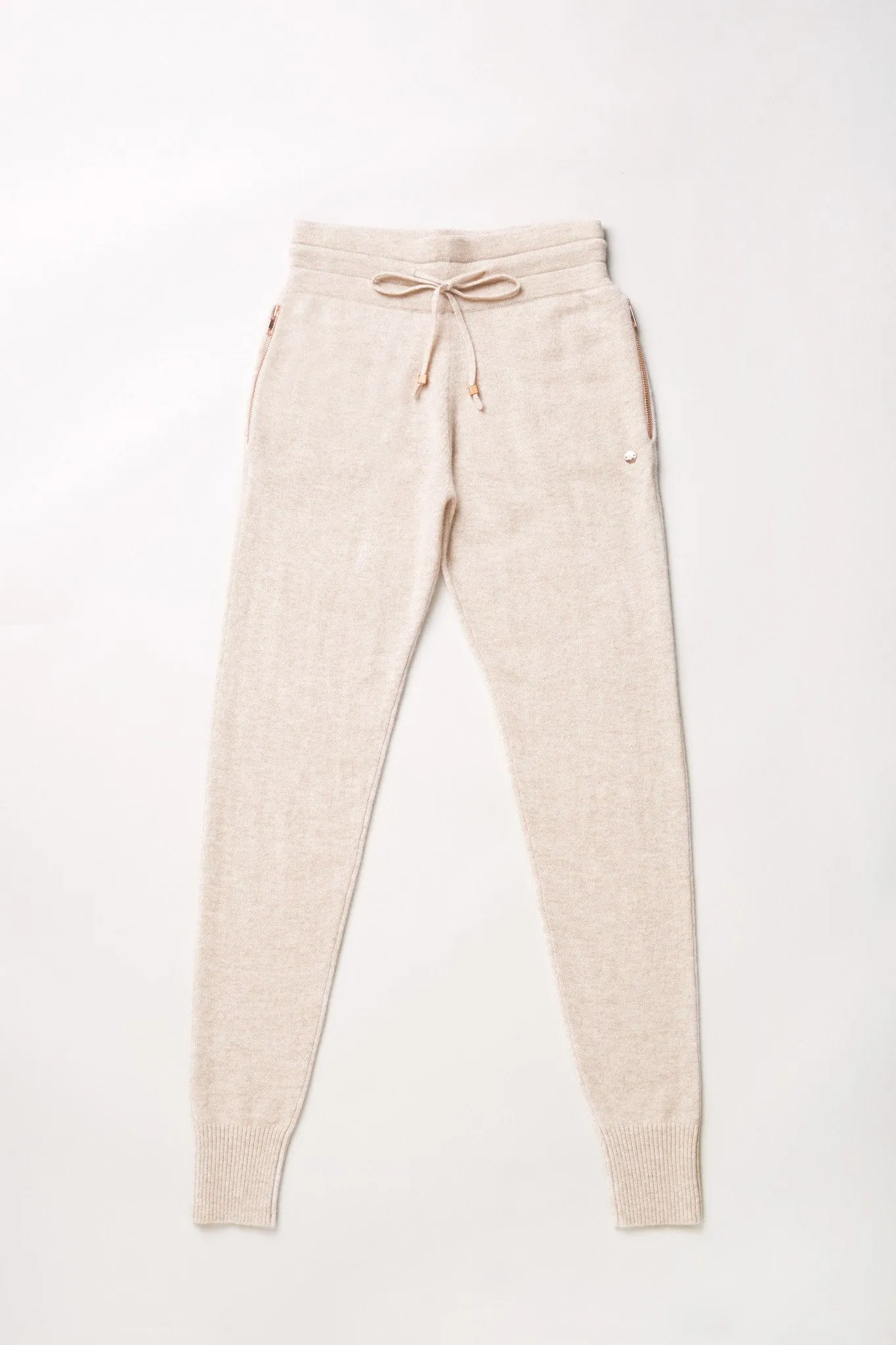 Go-Getter Cashmere Track Pants - Rosie Pastel Tau