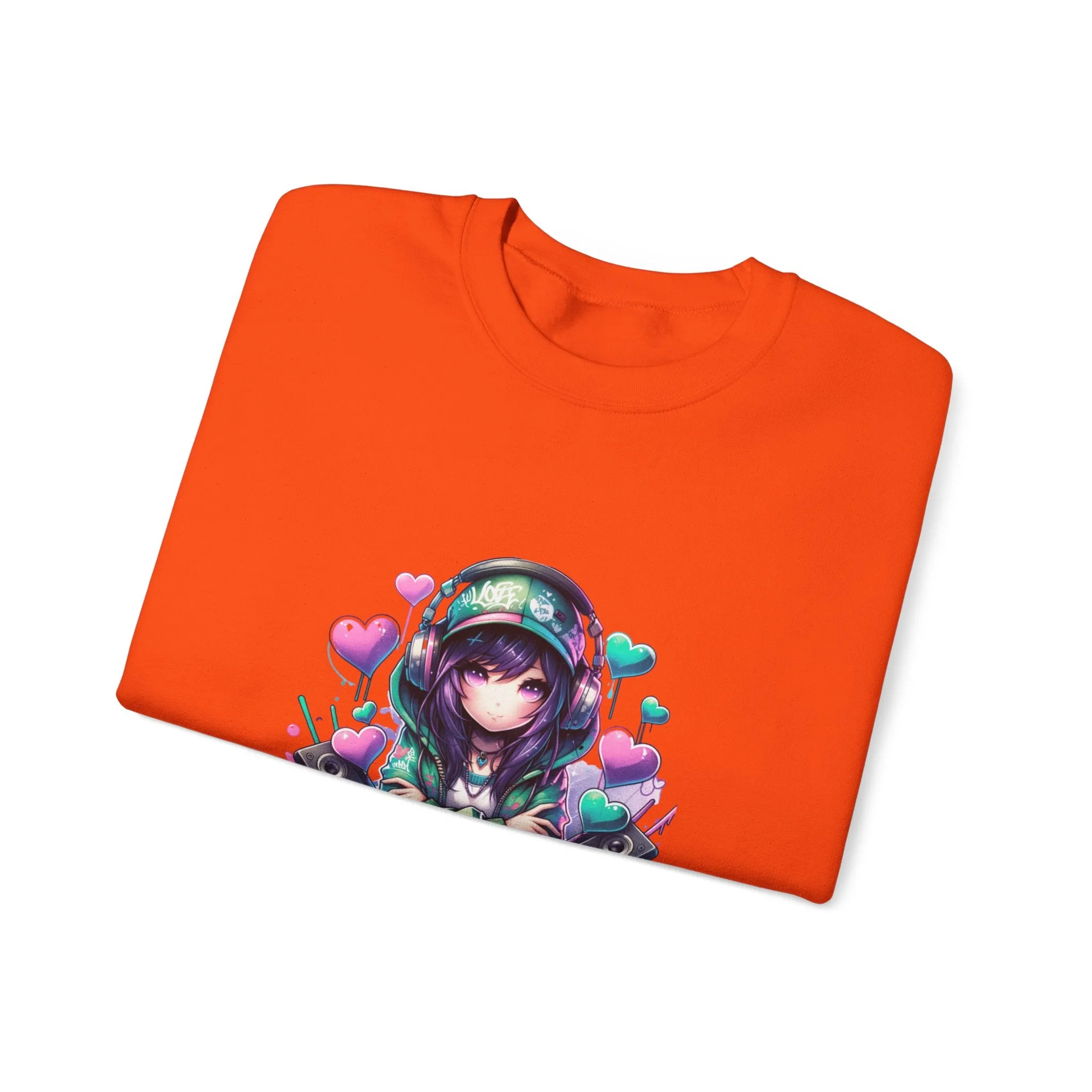 Graffiti Anime Girls Unisex Heavy Blend™ Crewneck Sweatshirt