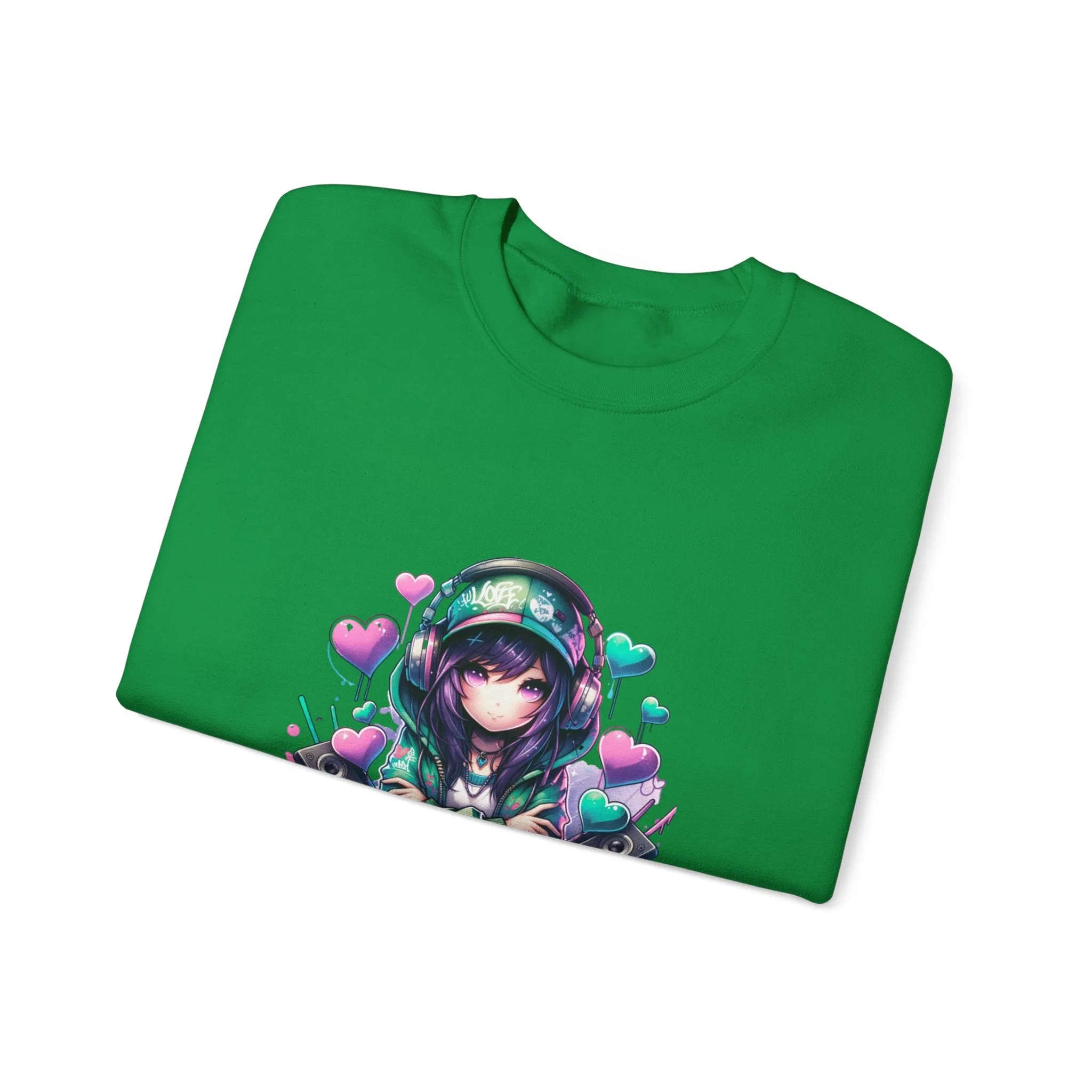 Graffiti Anime Girls Unisex Heavy Blend™ Crewneck Sweatshirt