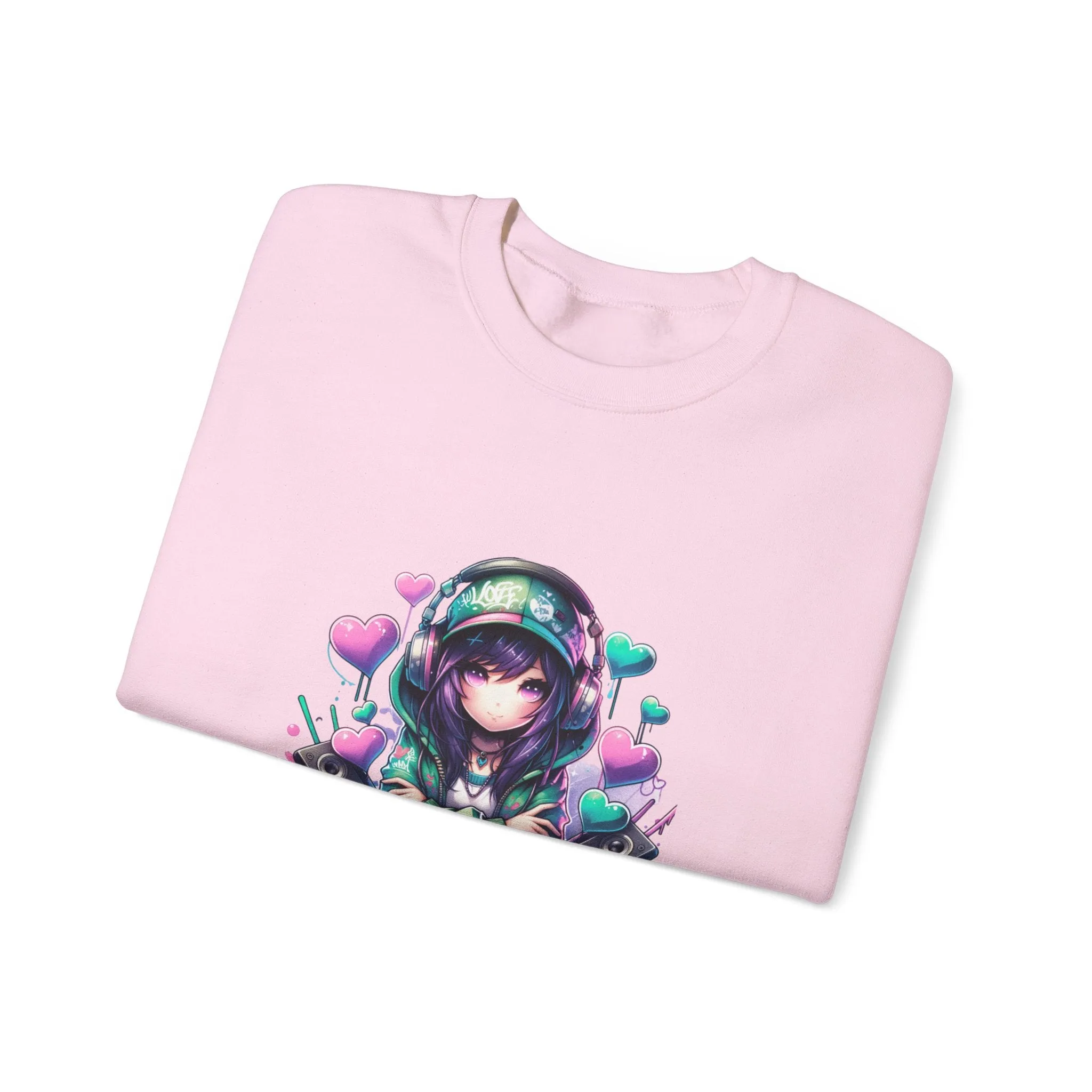 Graffiti Anime Girls Unisex Heavy Blend™ Crewneck Sweatshirt