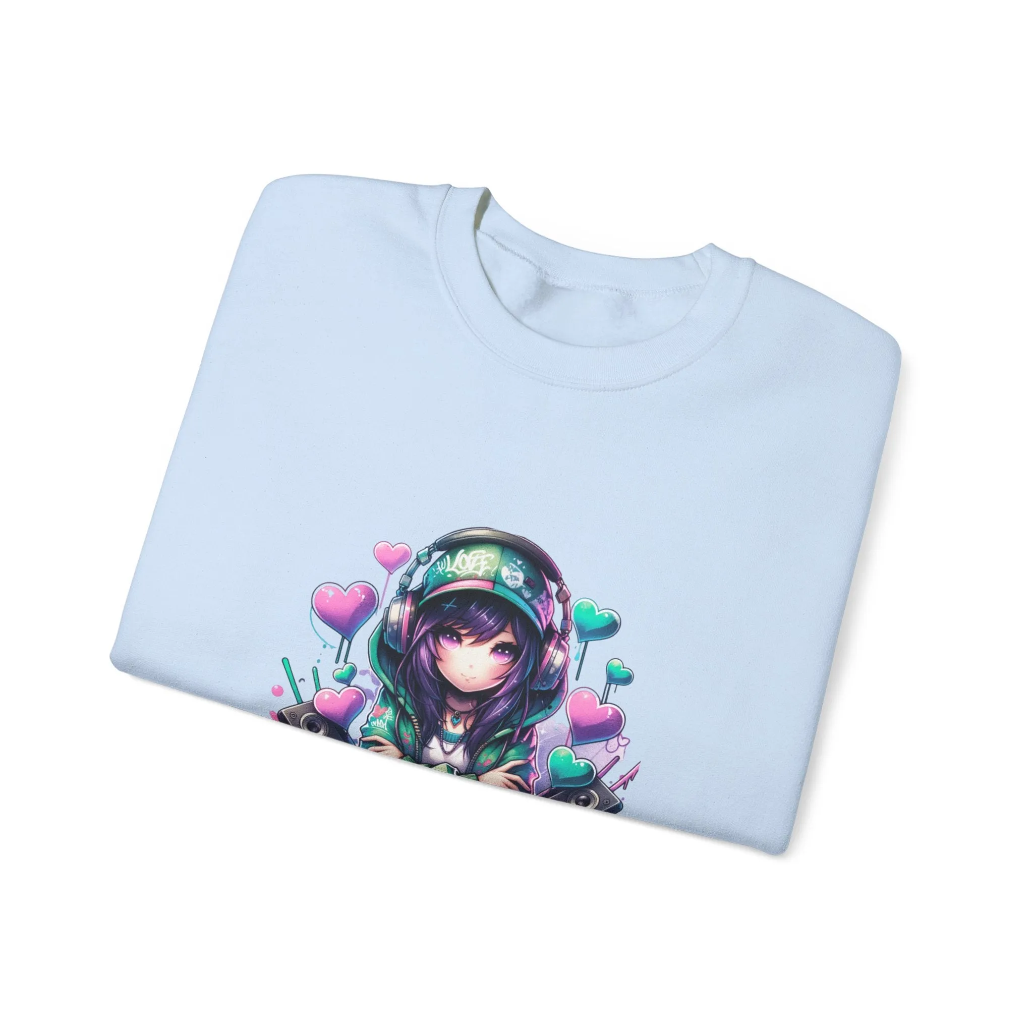 Graffiti Anime Girls Unisex Heavy Blend™ Crewneck Sweatshirt