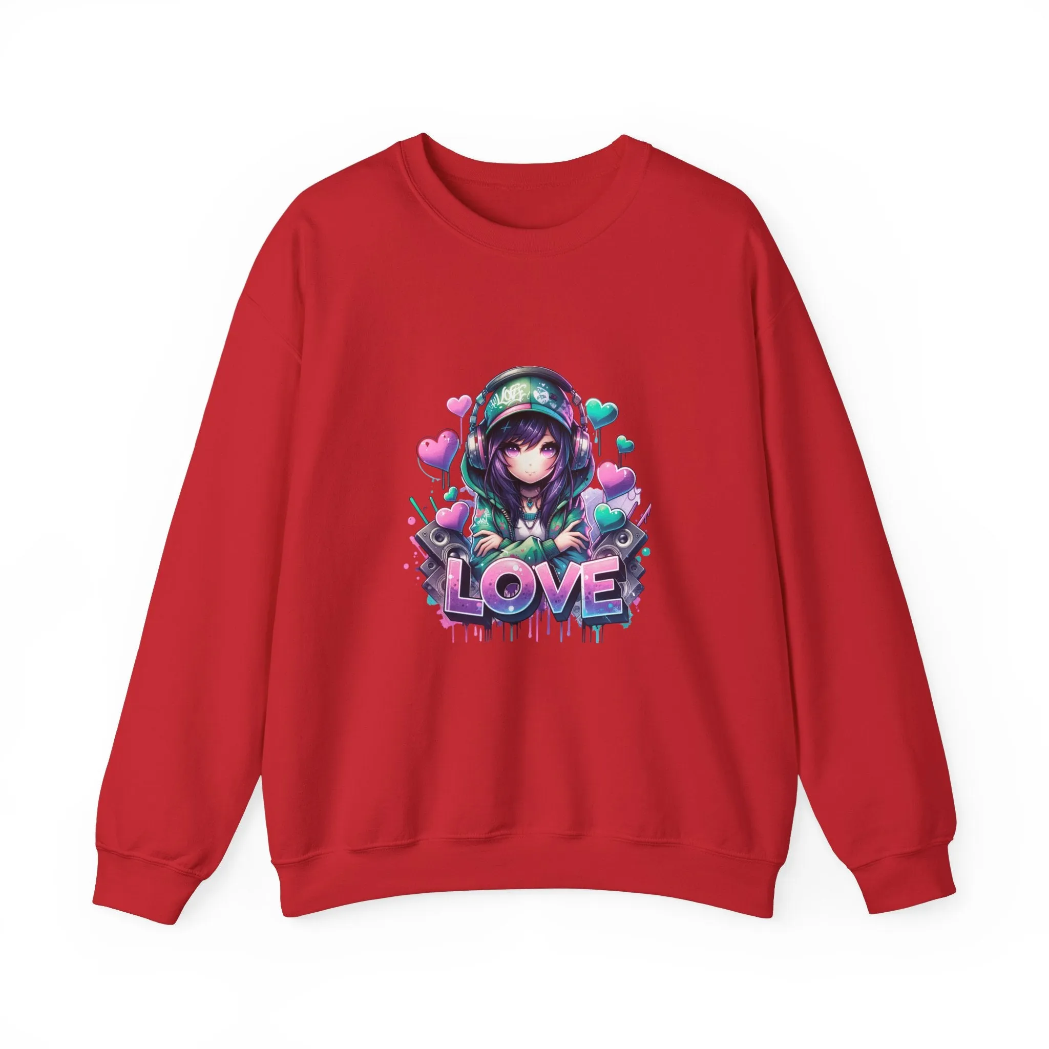 Graffiti Anime Girls Unisex Heavy Blend™ Crewneck Sweatshirt