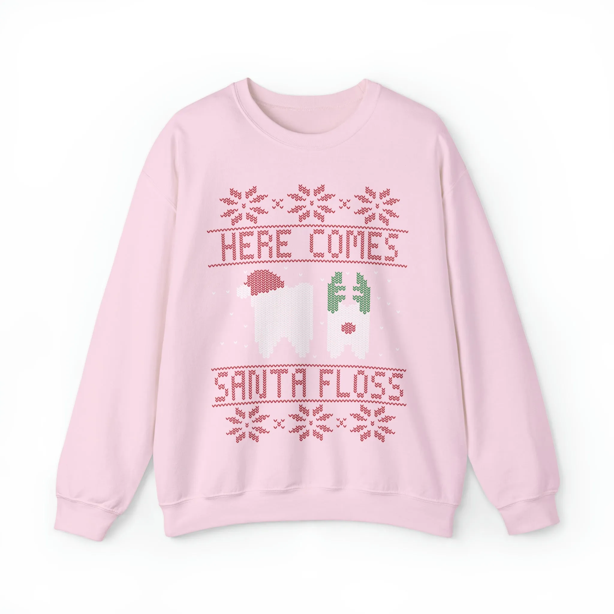 Here Comes Santa Floss Dental Christmas Sweatshirt