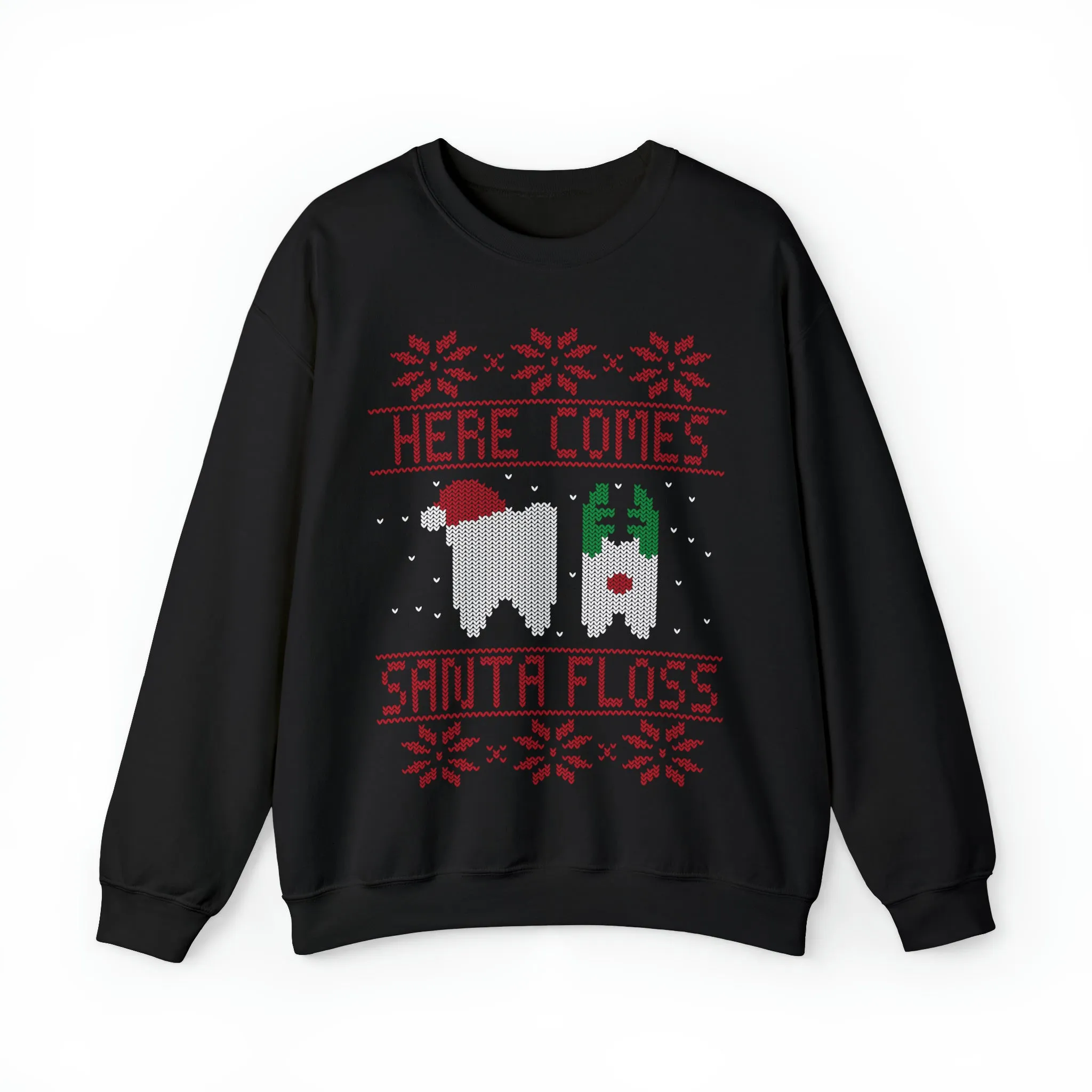 Here Comes Santa Floss Dental Christmas Sweatshirt