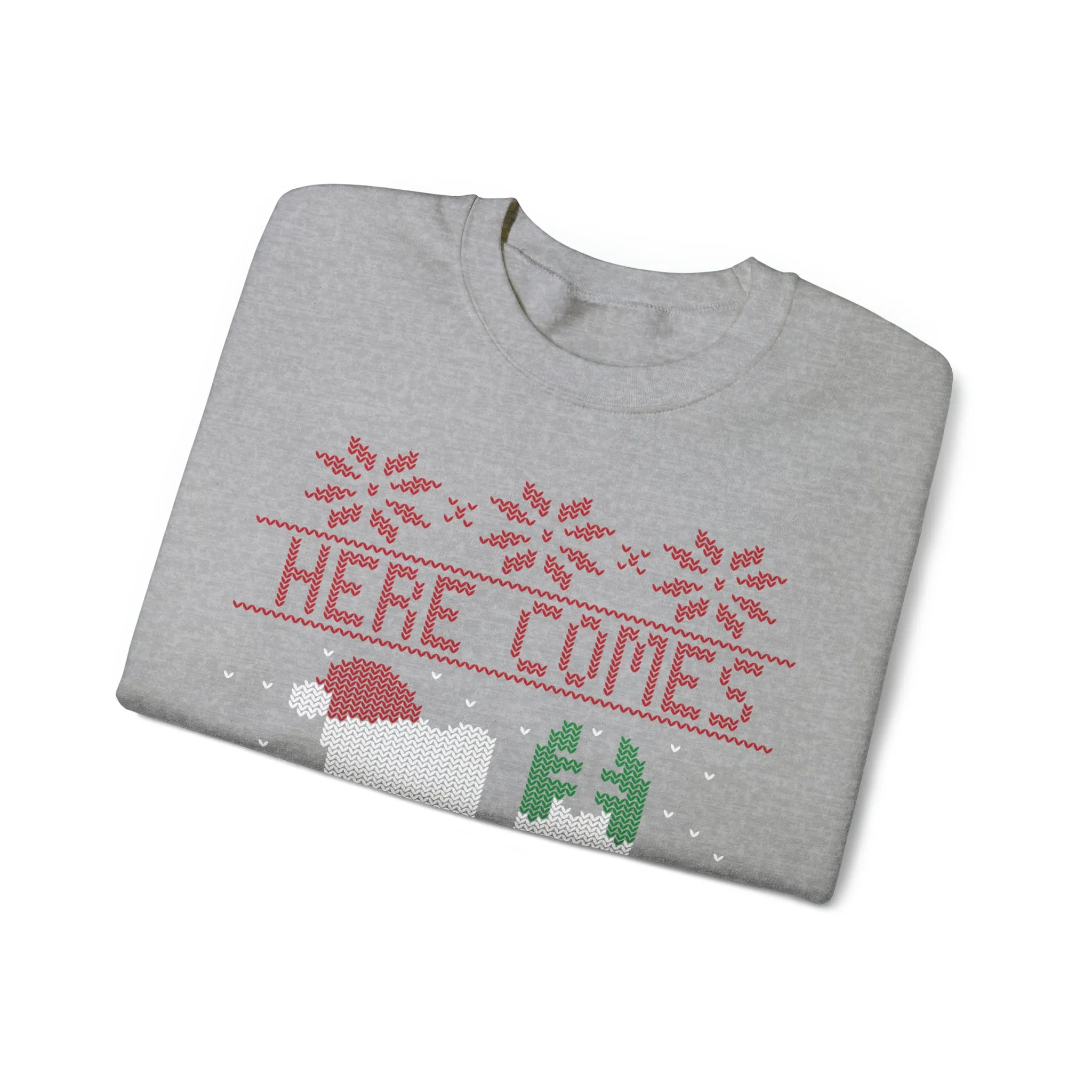 Here Comes Santa Floss Dental Christmas Sweatshirt