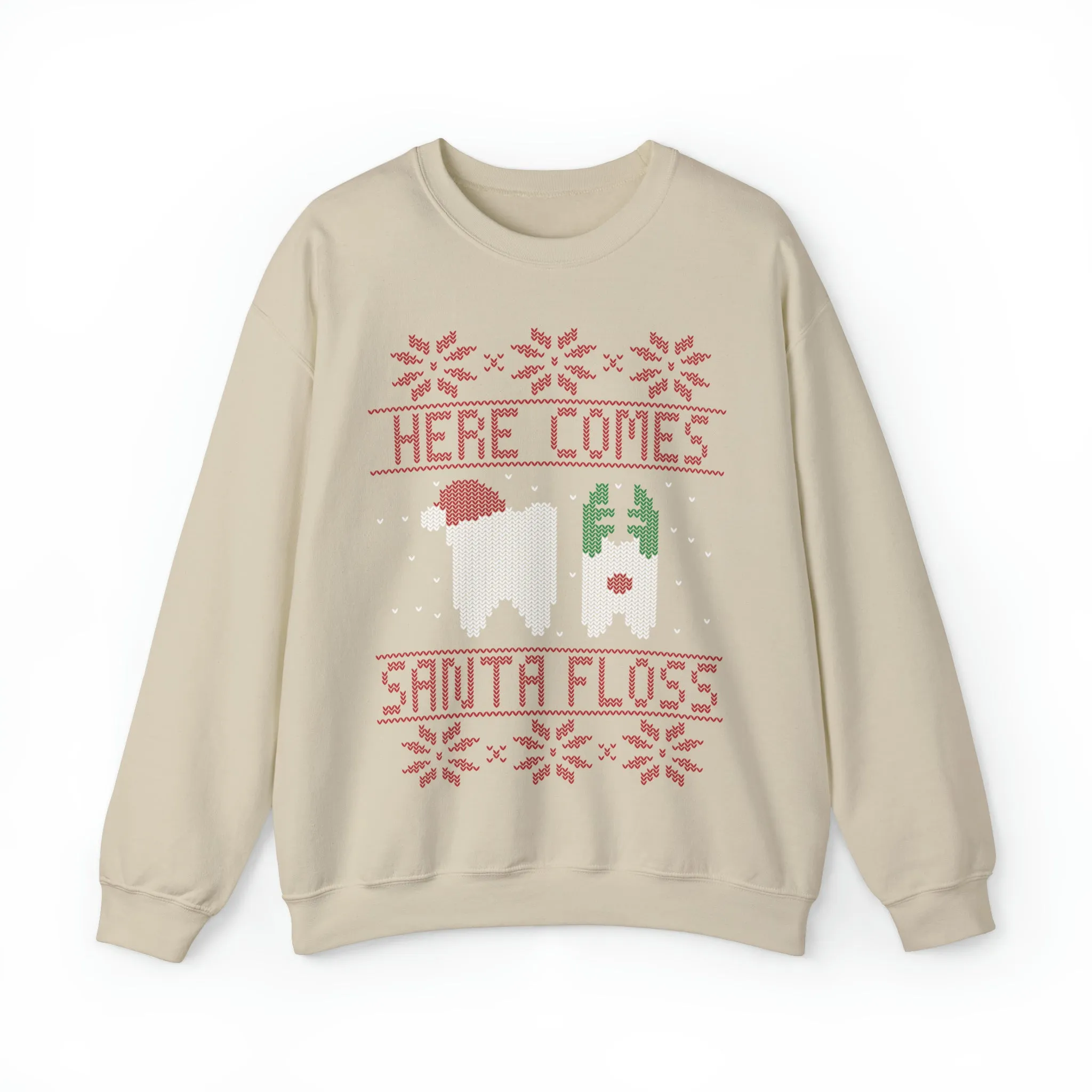 Here Comes Santa Floss Dental Christmas Sweatshirt