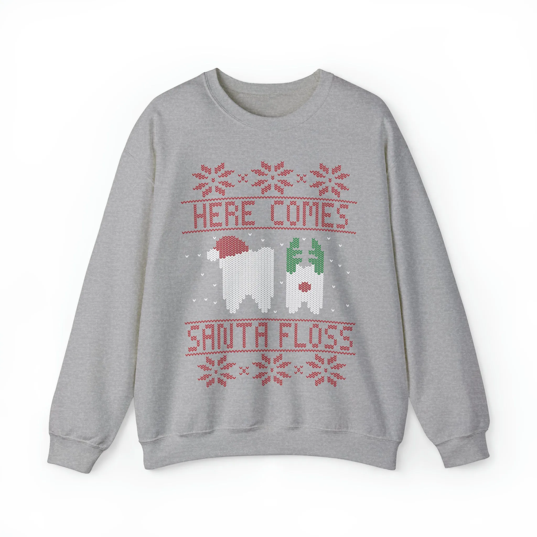 Here Comes Santa Floss Dental Christmas Sweatshirt