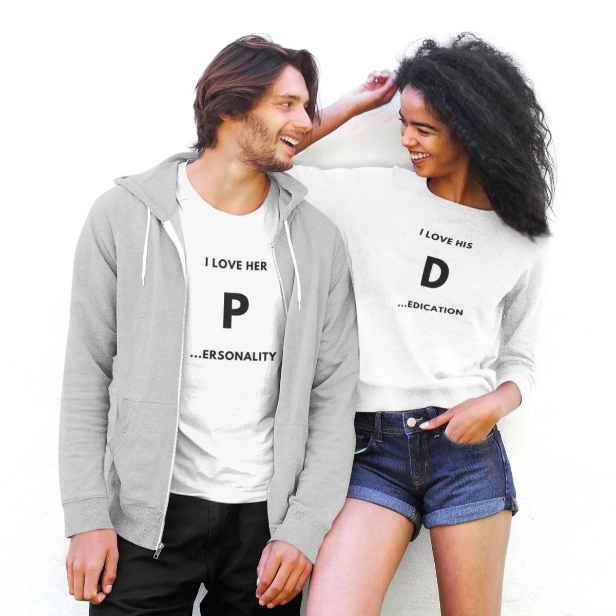 I Love Her P... / His D... Matching Sweatshirts