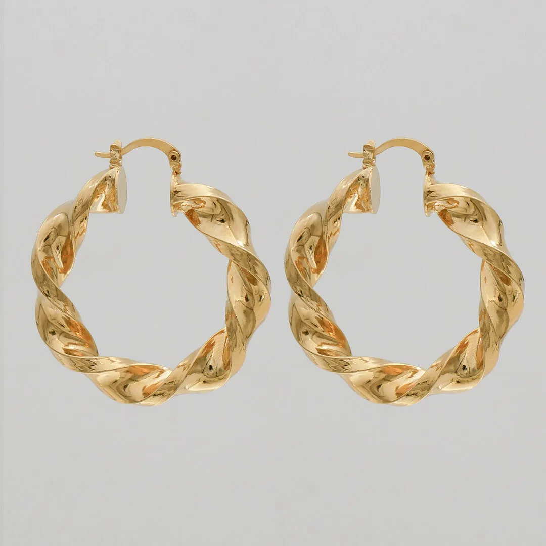 Jazmin Thick Twisted Hoops