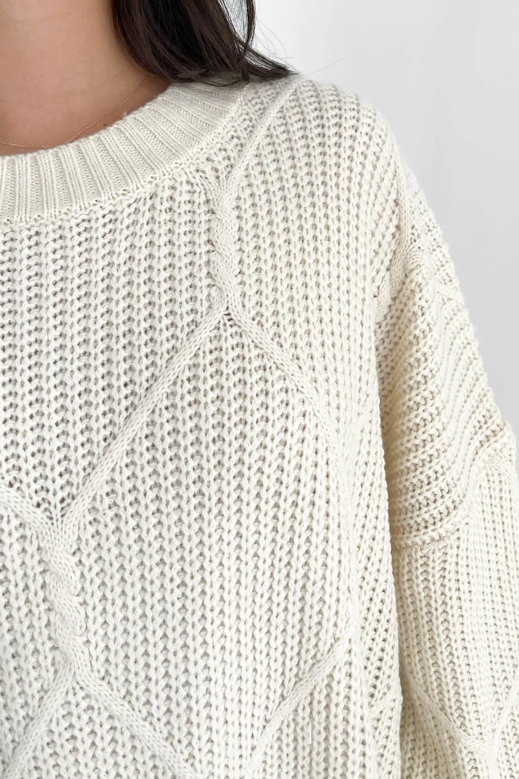 Logan Oversized Sweater in Cream