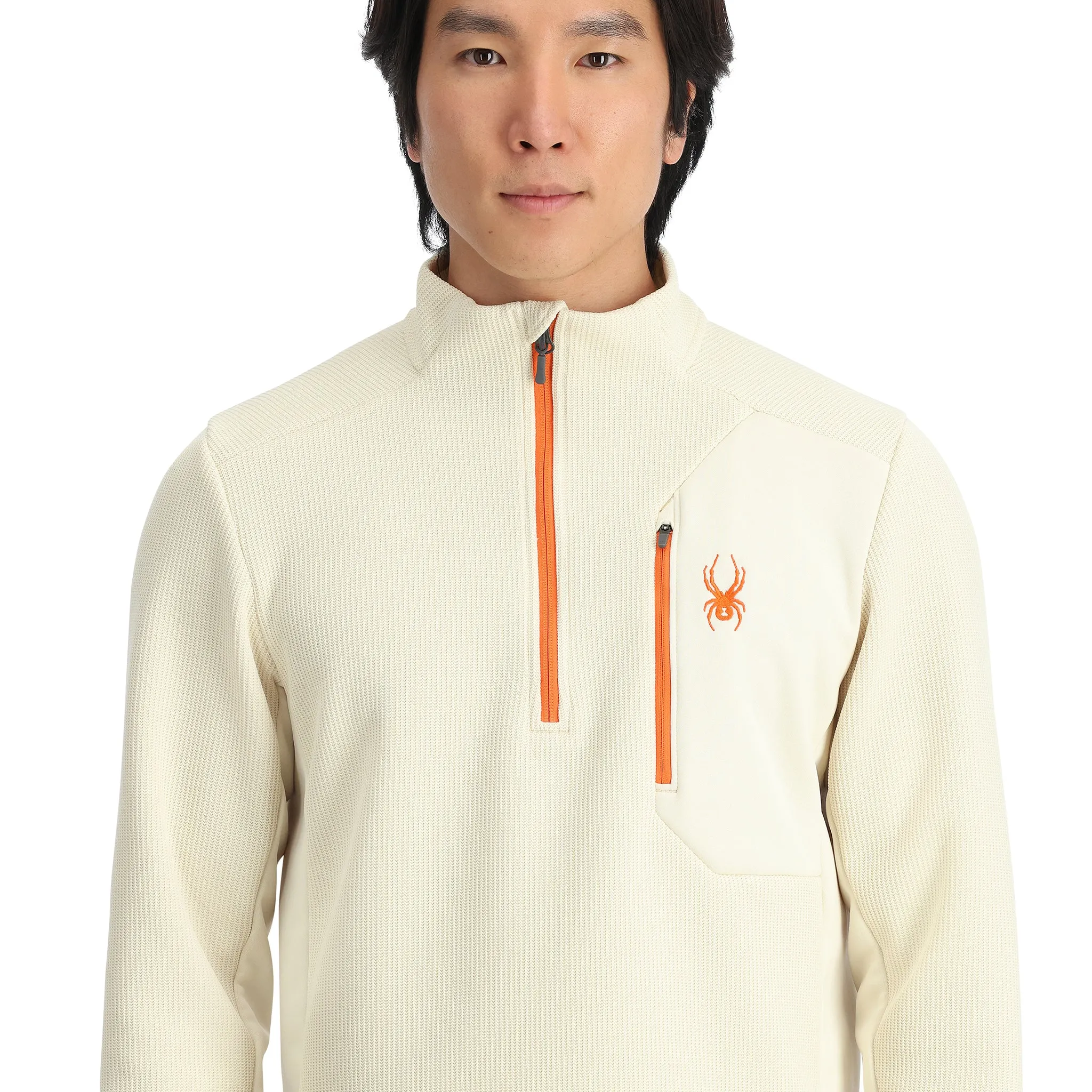 Mens Bandit Half Zip - Vanilla Latte