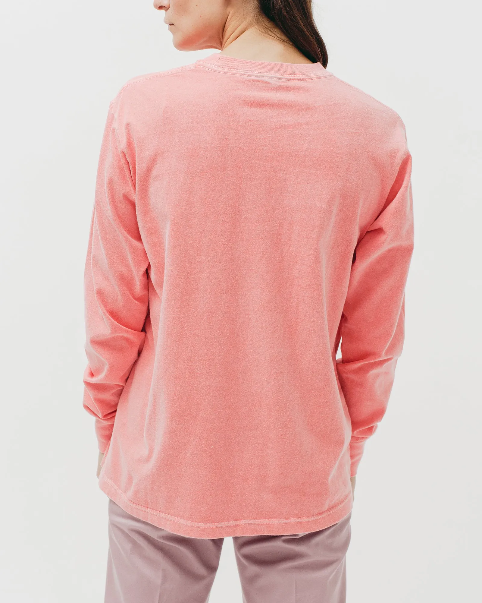 Natural Dyed Block L/S Jersey - Coral