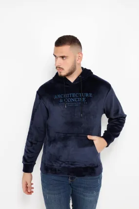 NAVY VELVET HOODIES 85020