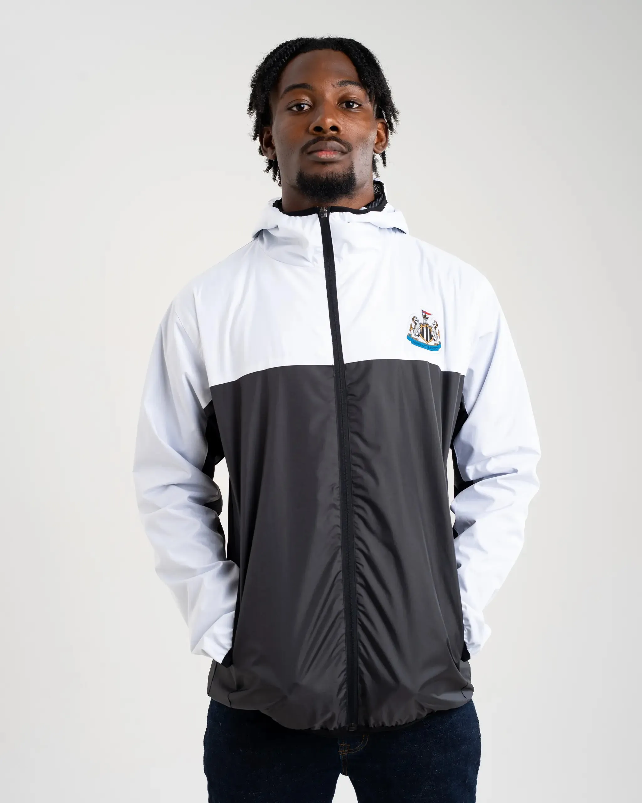 Newcastle United White Terrace Two Tone Shower Jacket