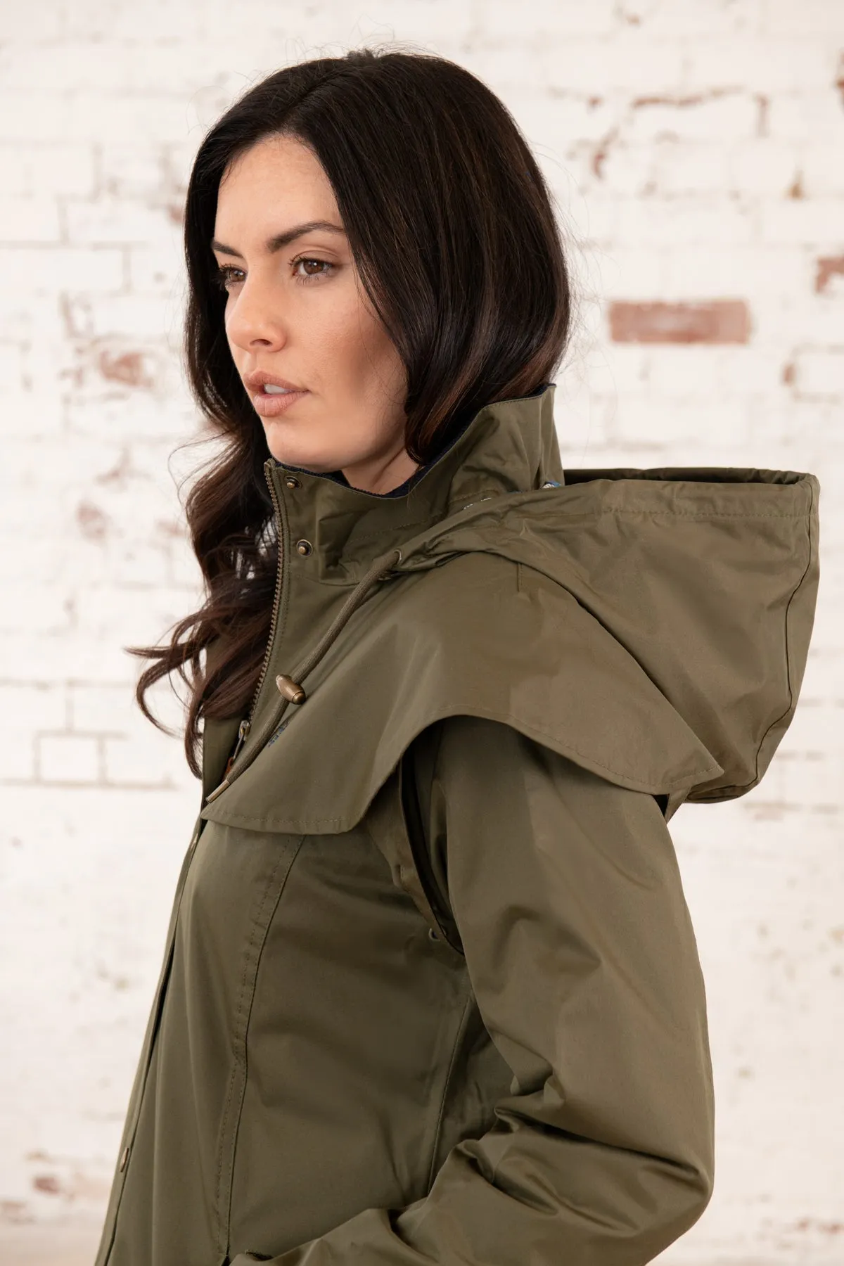 Outrider 3/4 Length Waterproof Raincoat - Fern