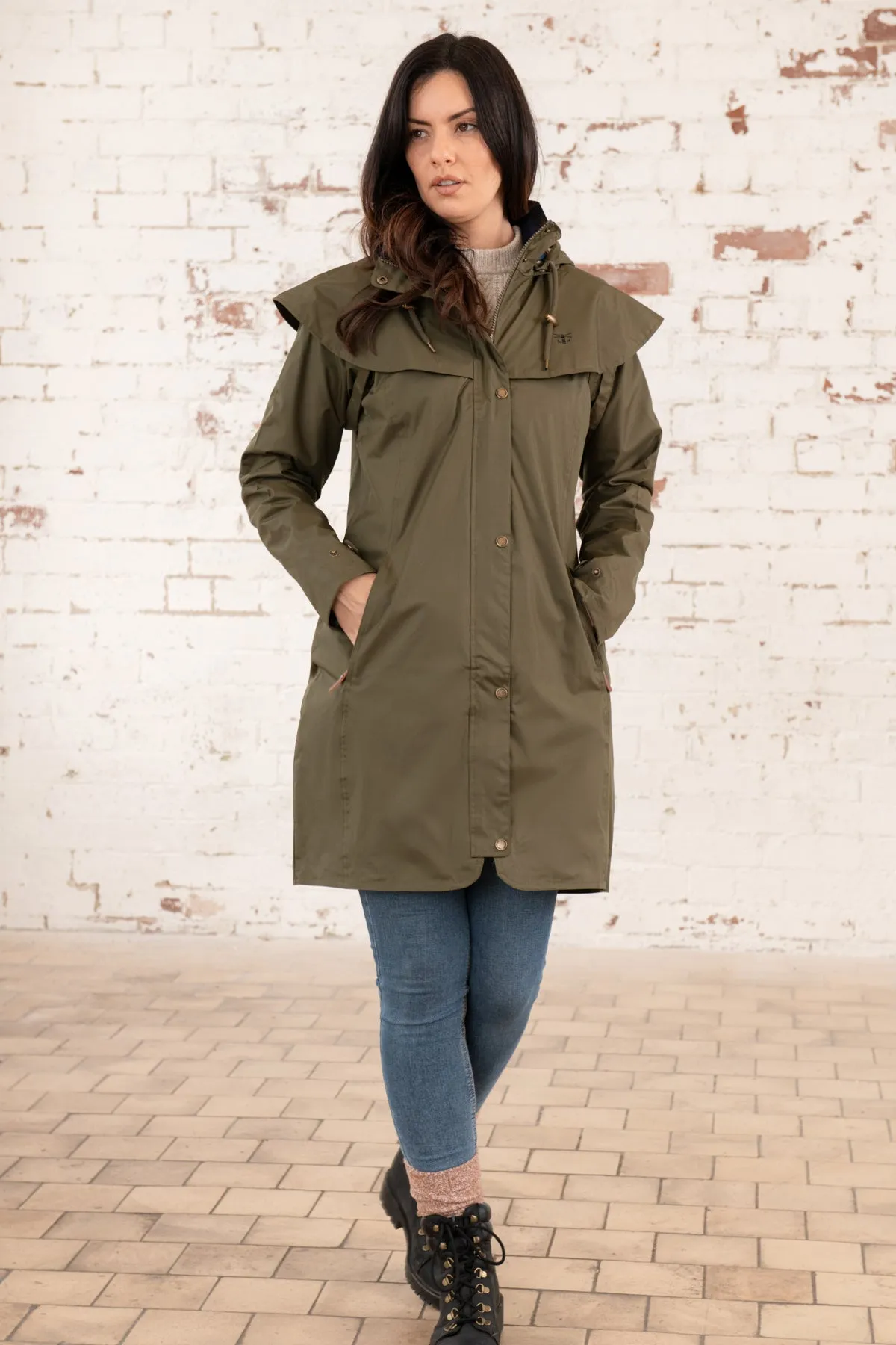 Outrider 3/4 Length Waterproof Raincoat - Fern