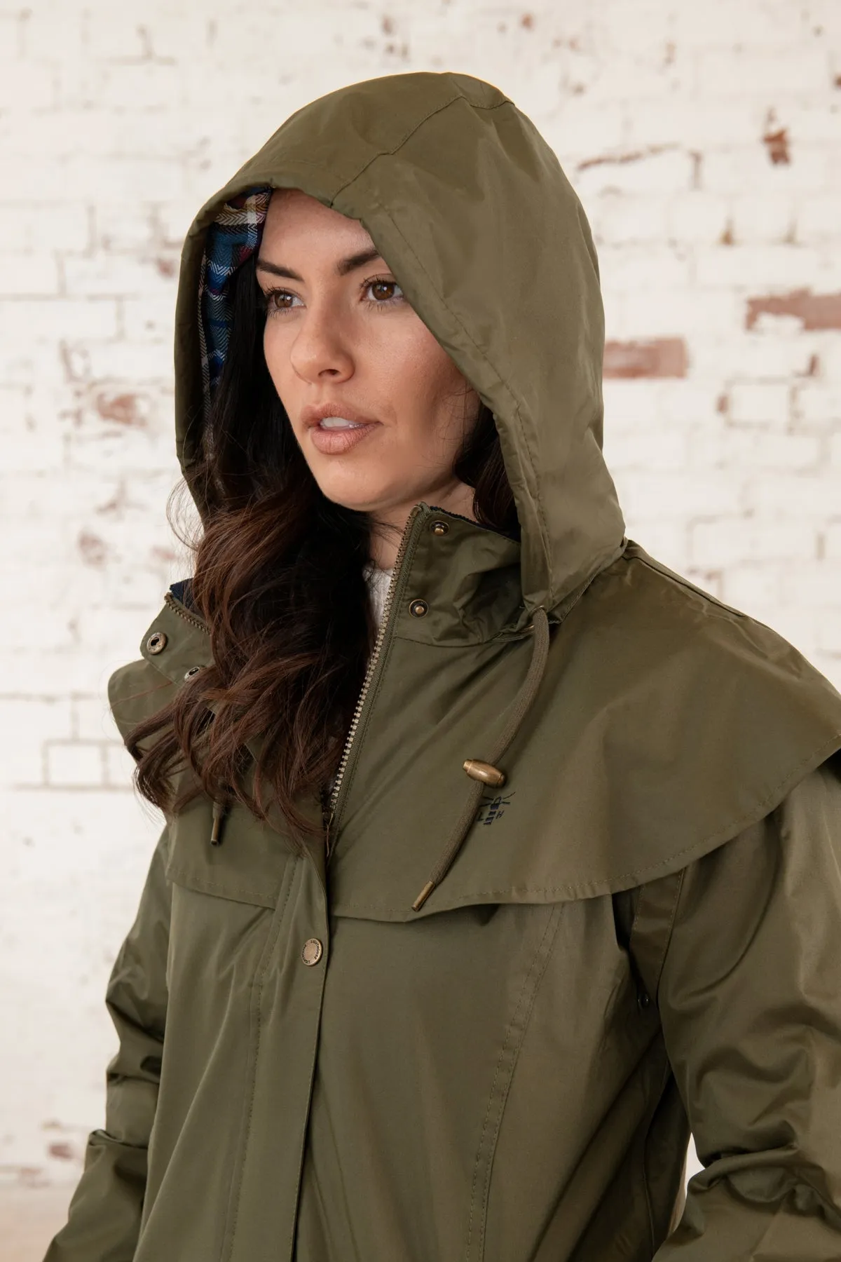 Outrider 3/4 Length Waterproof Raincoat - Fern