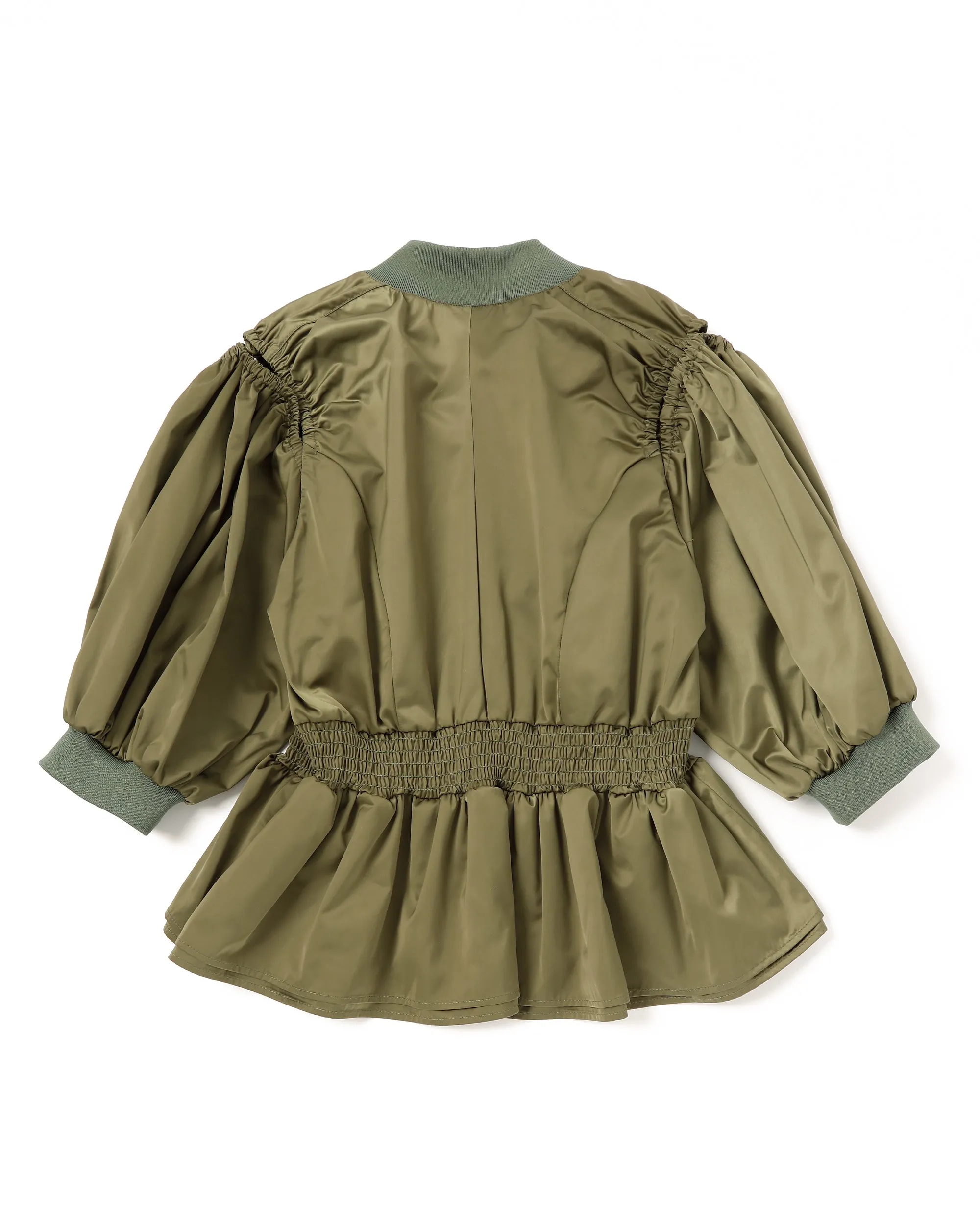 PEPLUM PUFF TOPS (KHAKI)