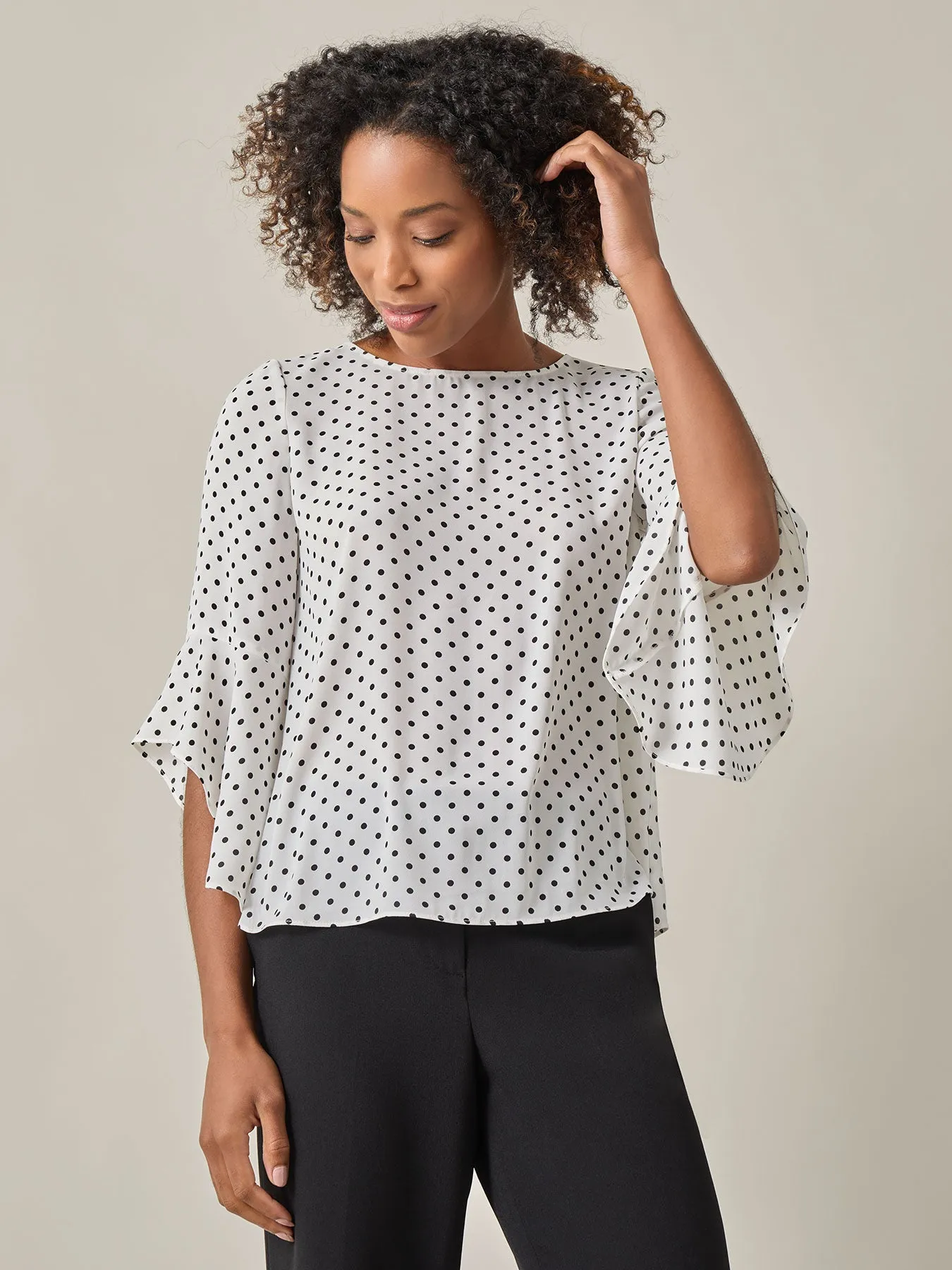 Petite Printed Carrie Blouse