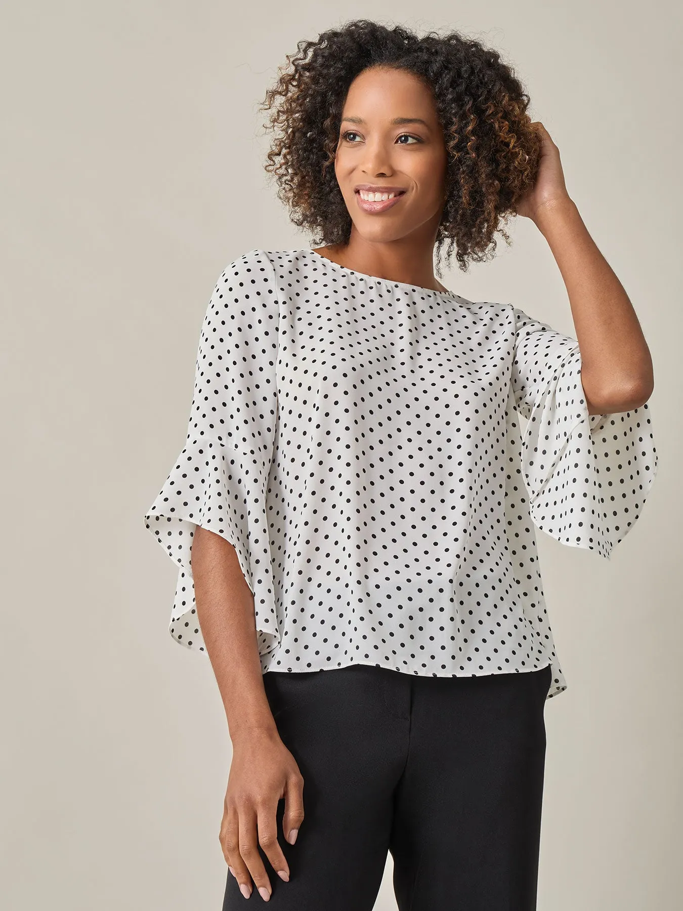 Petite Printed Carrie Blouse