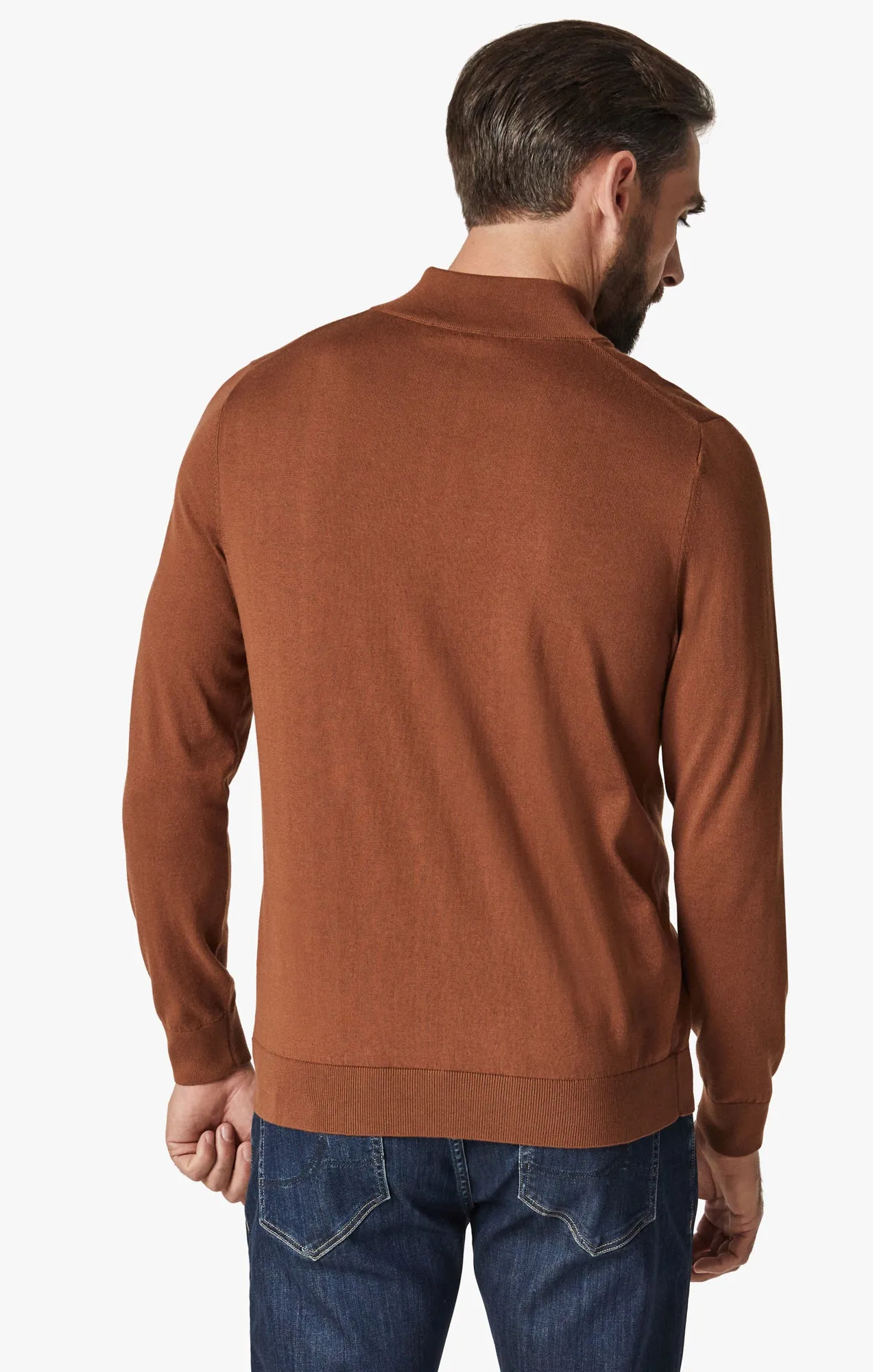 Quarter Zip Sweater In Tortoise Shell