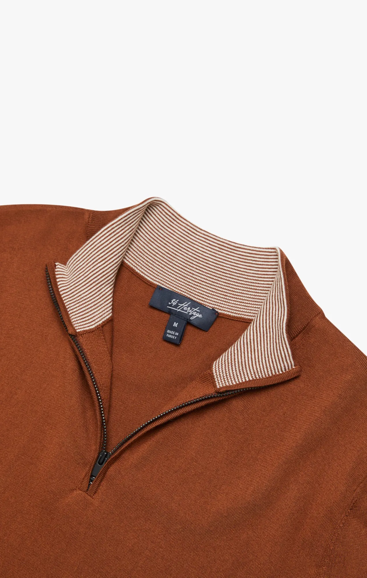 Quarter Zip Sweater In Tortoise Shell