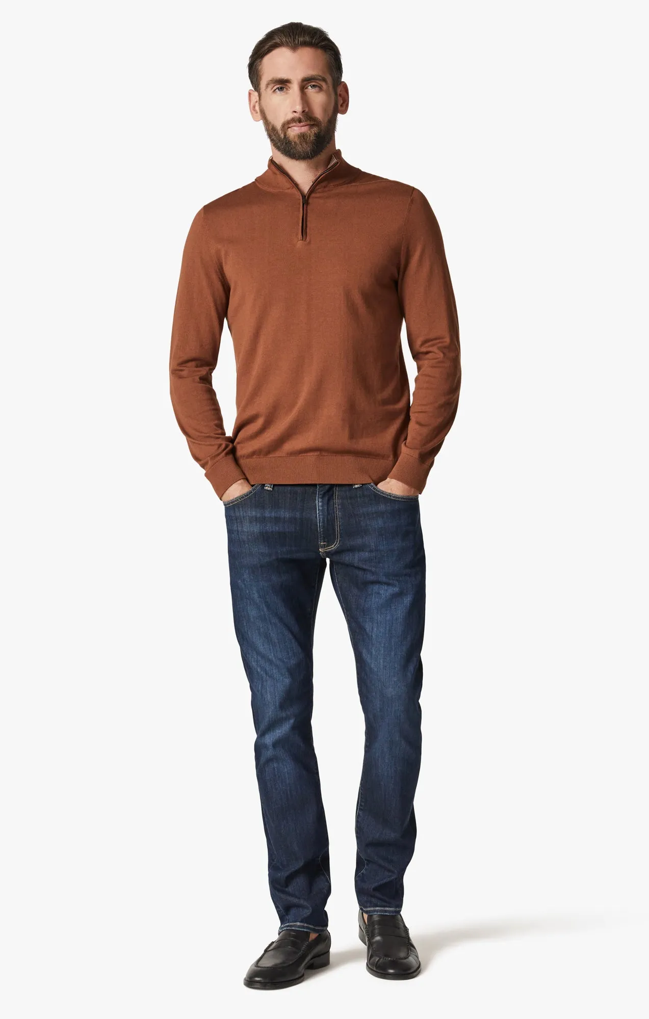 Quarter Zip Sweater In Tortoise Shell