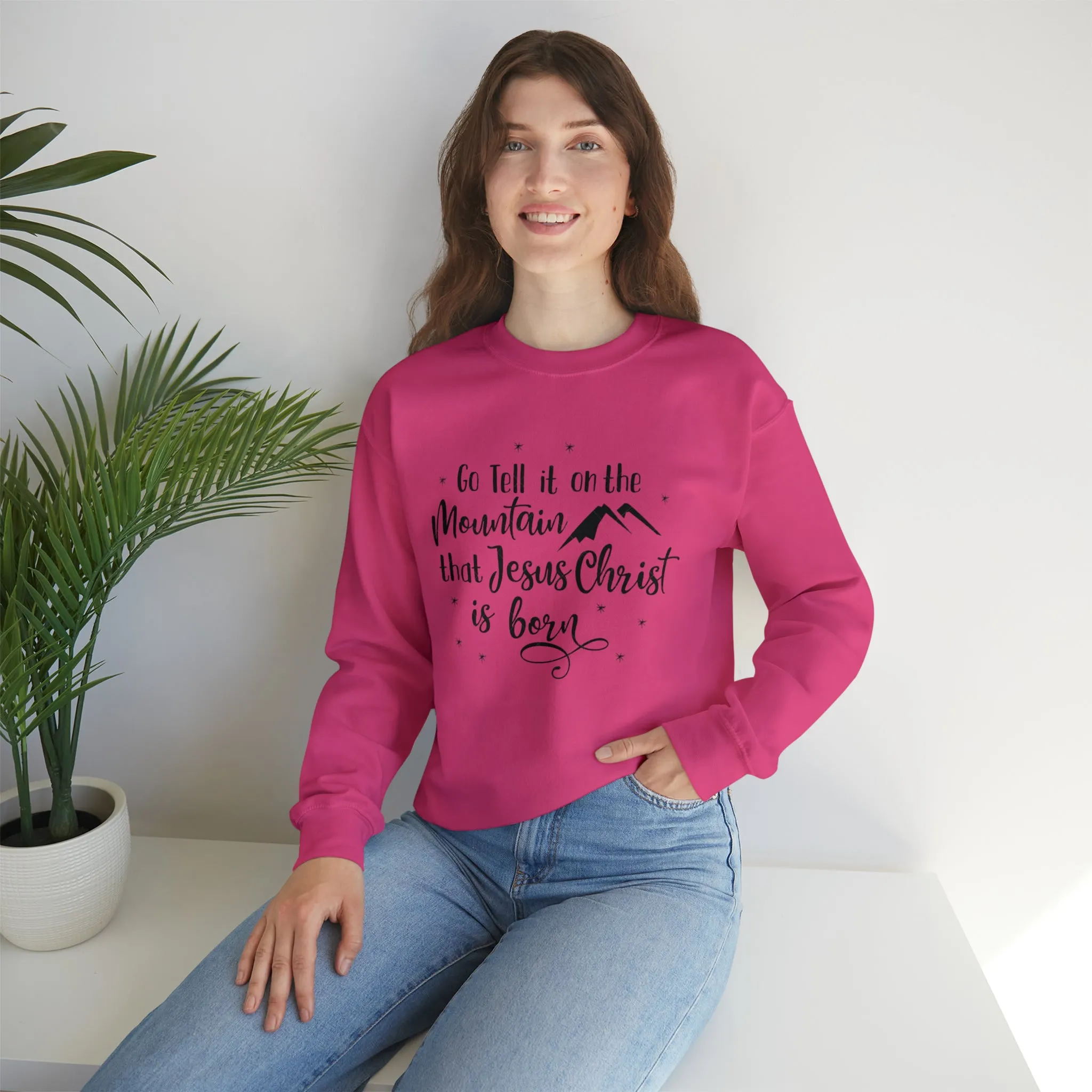 "Go tell it on the mountain" Unisex Heavy Blend™ Crewneck Sweatshirt