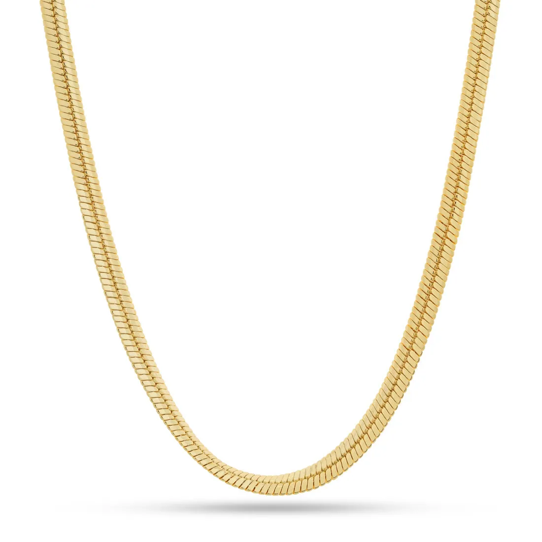 Solid Gold 8mm Thick Herringbone Chain