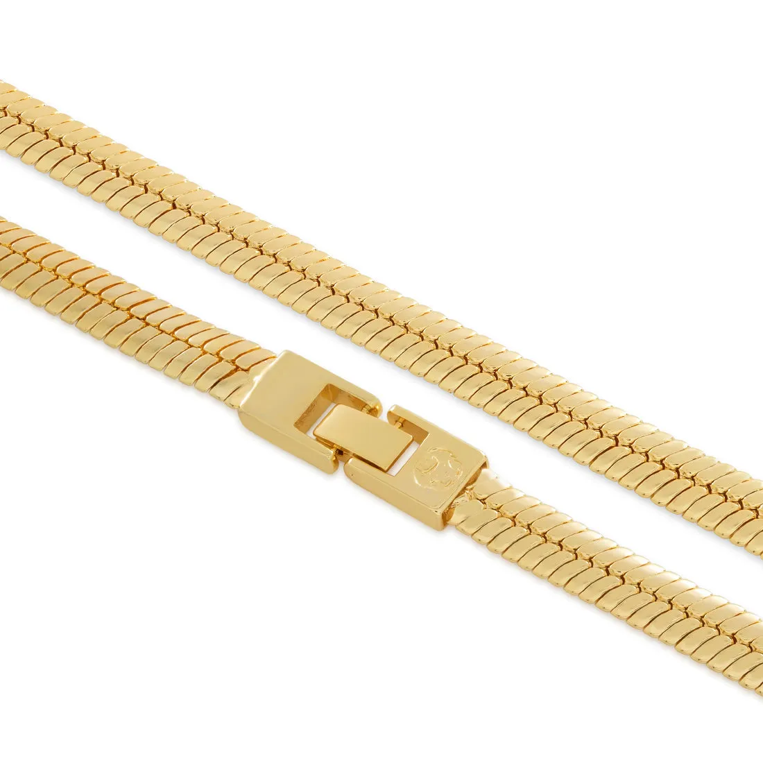 Solid Gold 8mm Thick Herringbone Chain