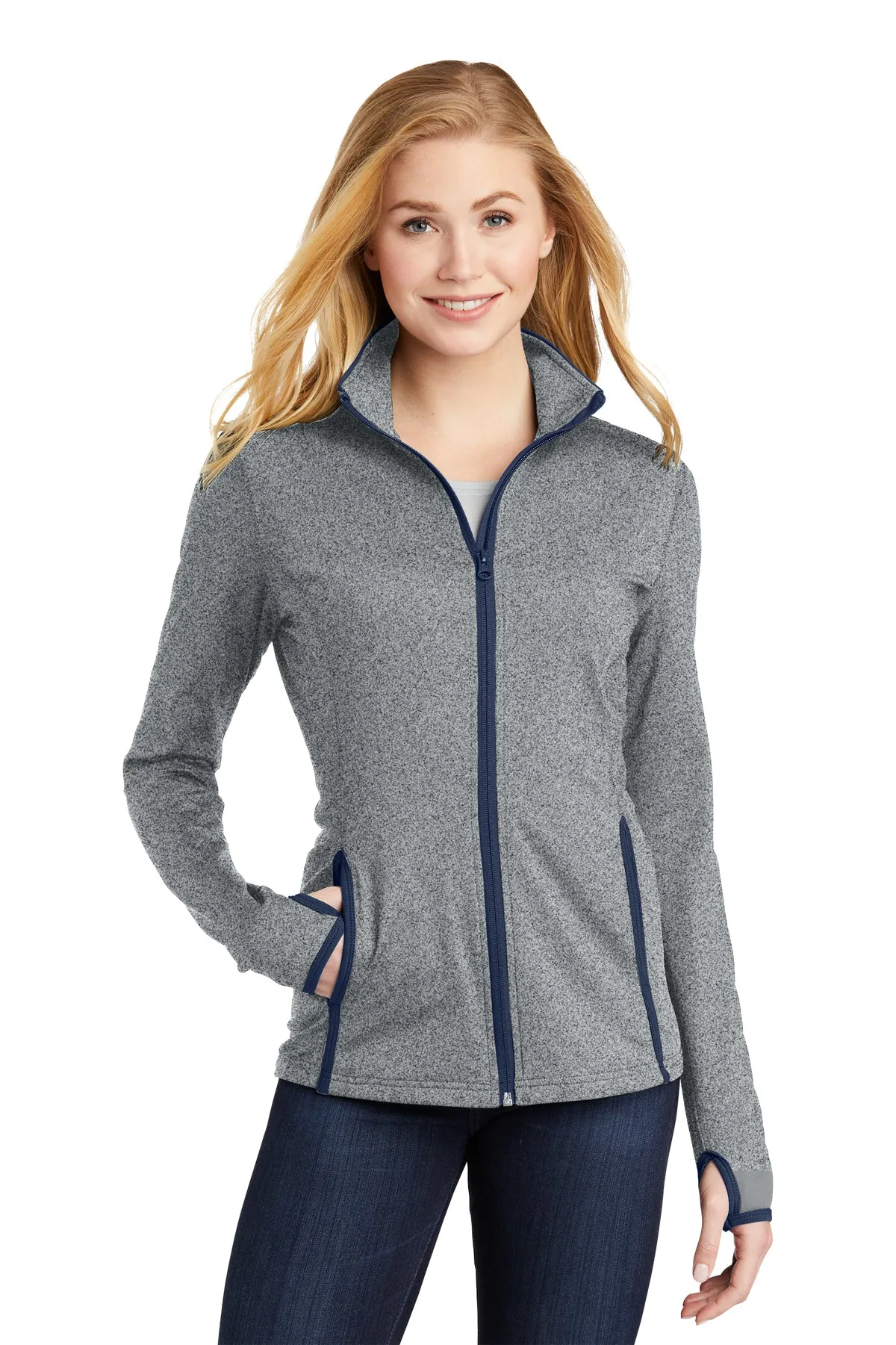 Sport-Tek® LST853 Ladies Sport-Wick® Stretch Contrast Full-Zip Jacket