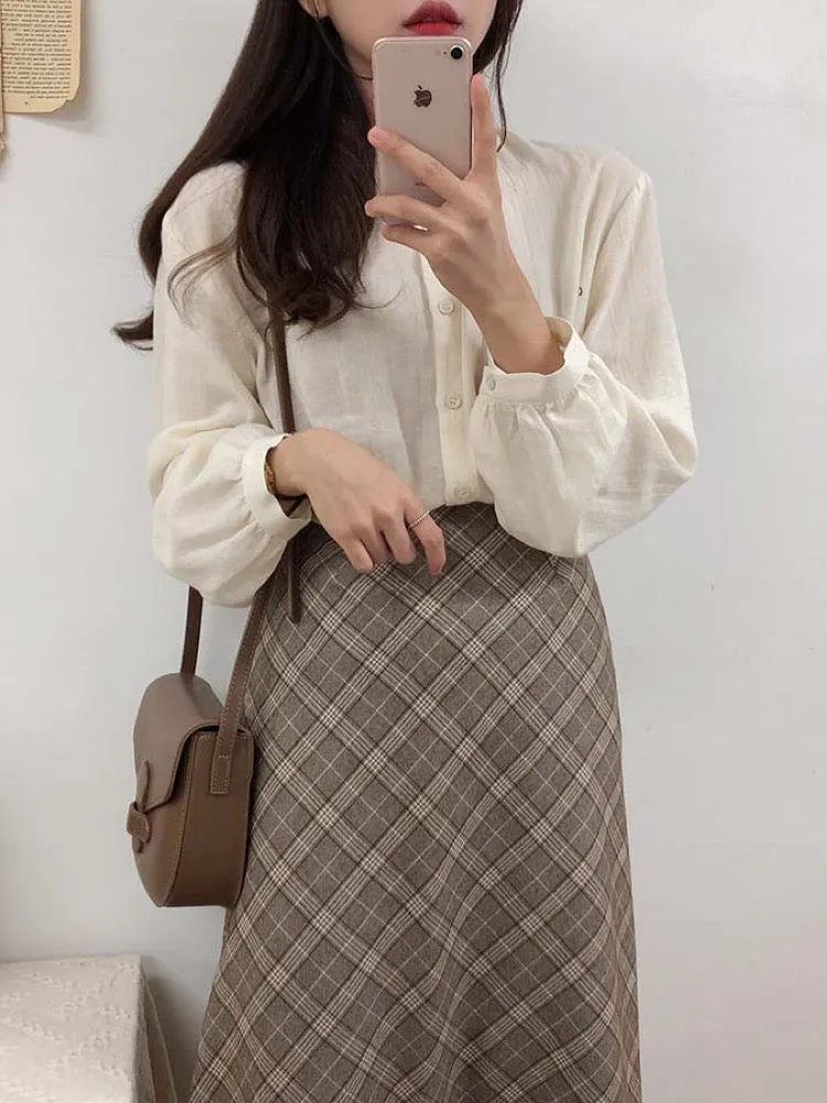 Taylor Blouse, Sweater & Midi Skirt