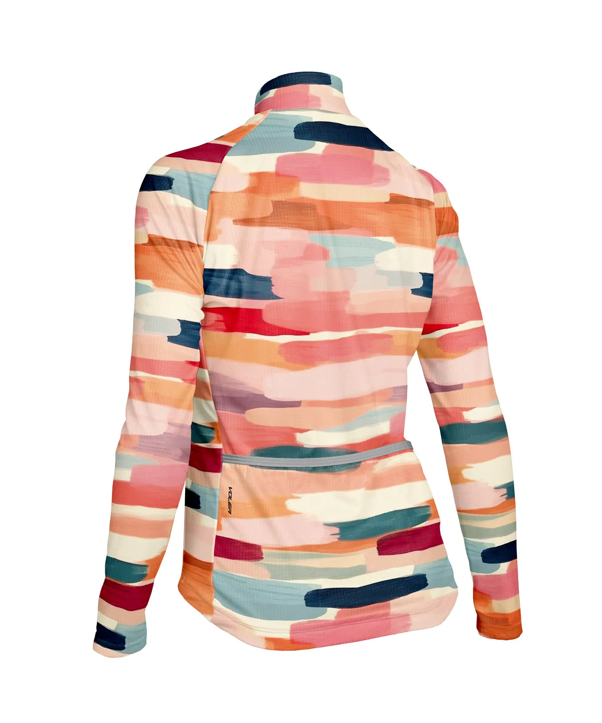 Optimized Title: W. Peloton Thermal Cycling Jersey - Artistic Paint Brush Design