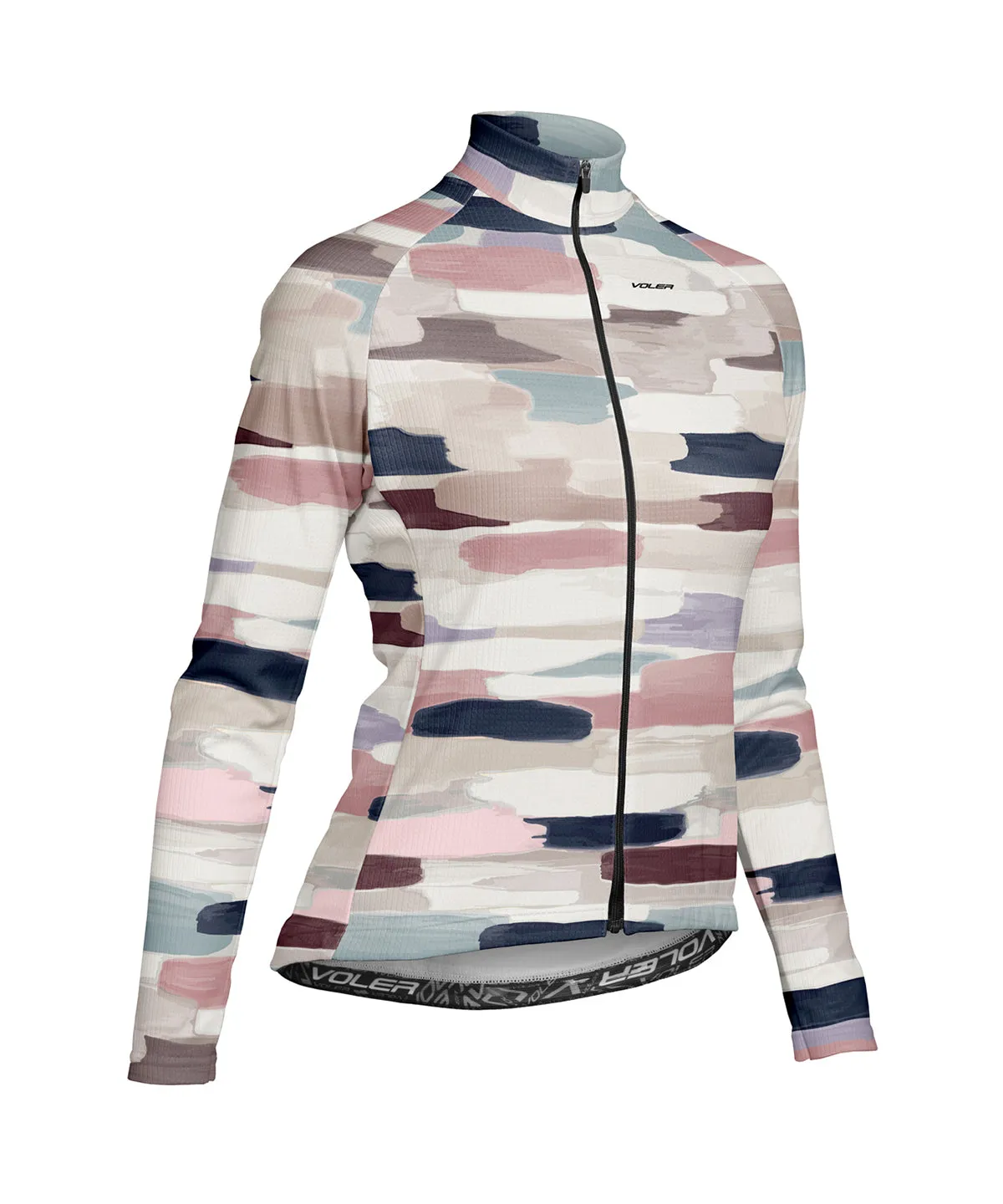 Optimized Title: W. Peloton Thermal Cycling Jersey - Artistic Paint Brush Design